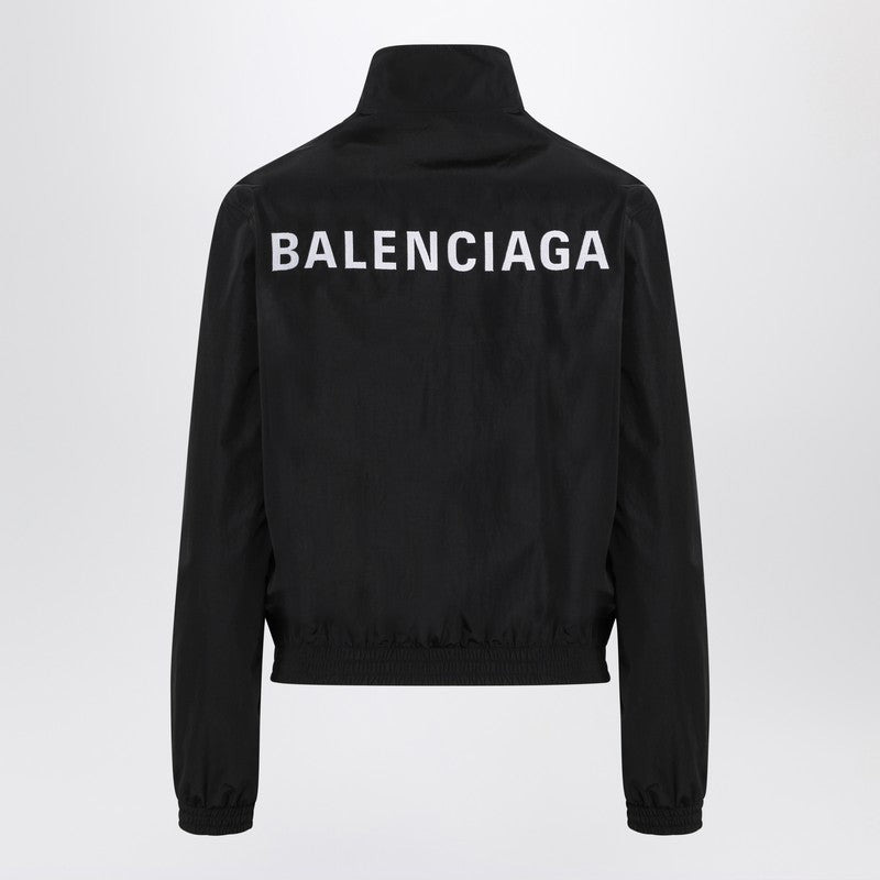 Balenciaga Black Bomber Jacket With Zip And Logo Women - 2