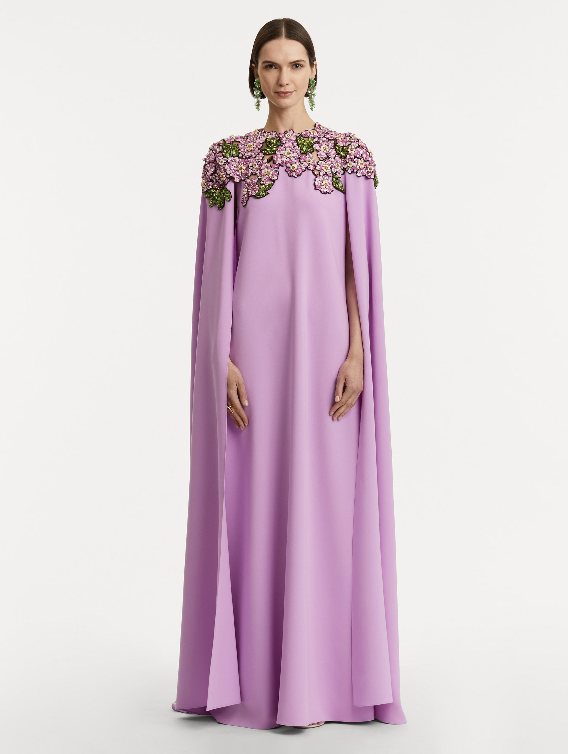 MOSAIC SEQUIN FLORAL EMBROIDERED CAFTAN - 2