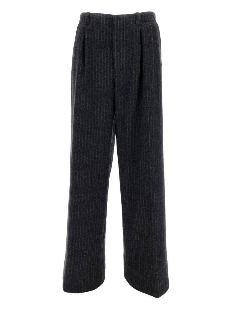 pinstripe pleated trousers 1