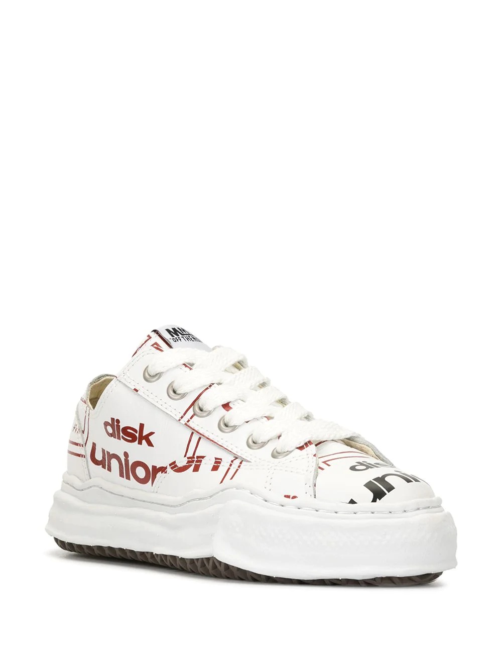 graphic and text printed platform trainers - 2