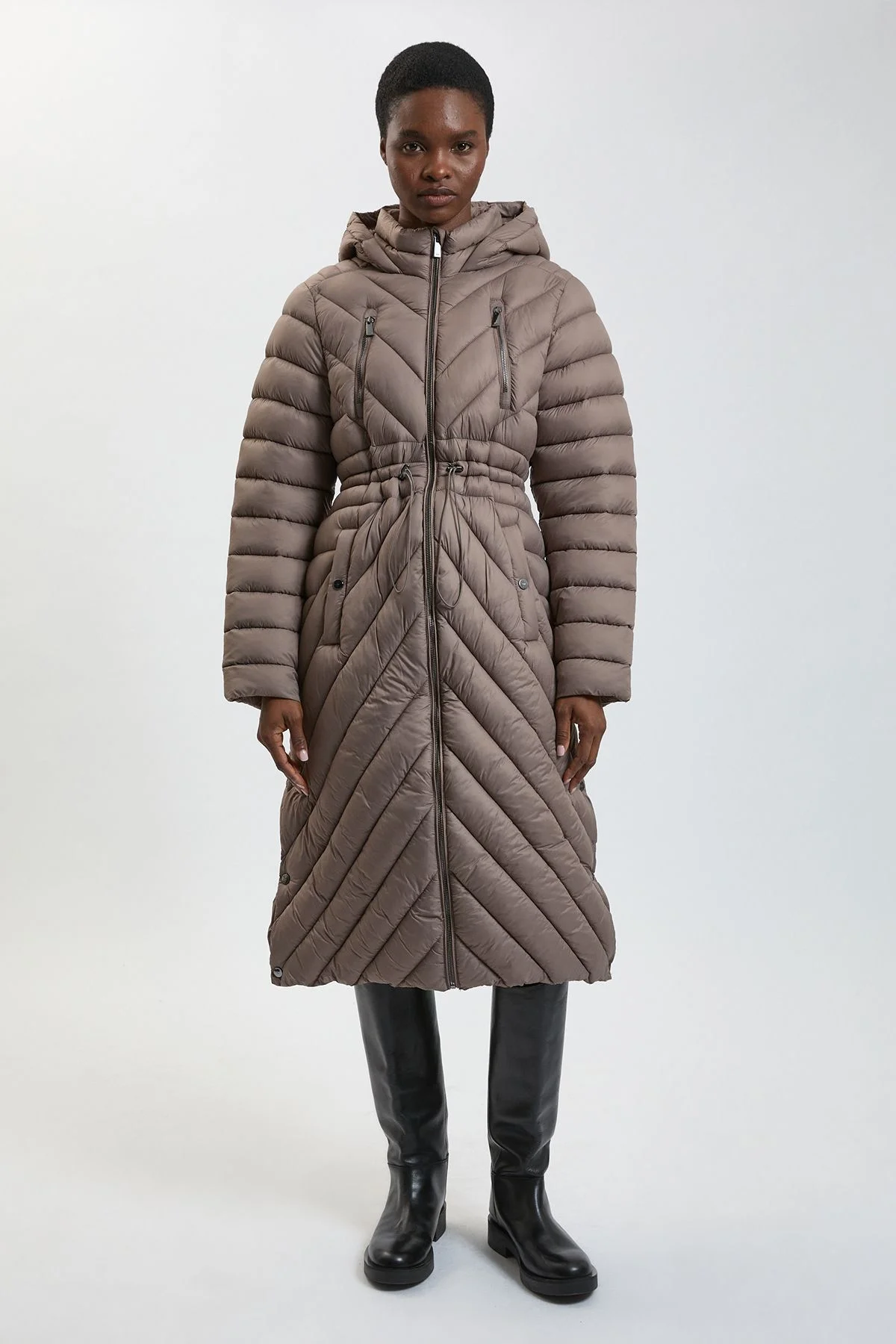 Lightweight Knee Length Packable Coat - 1