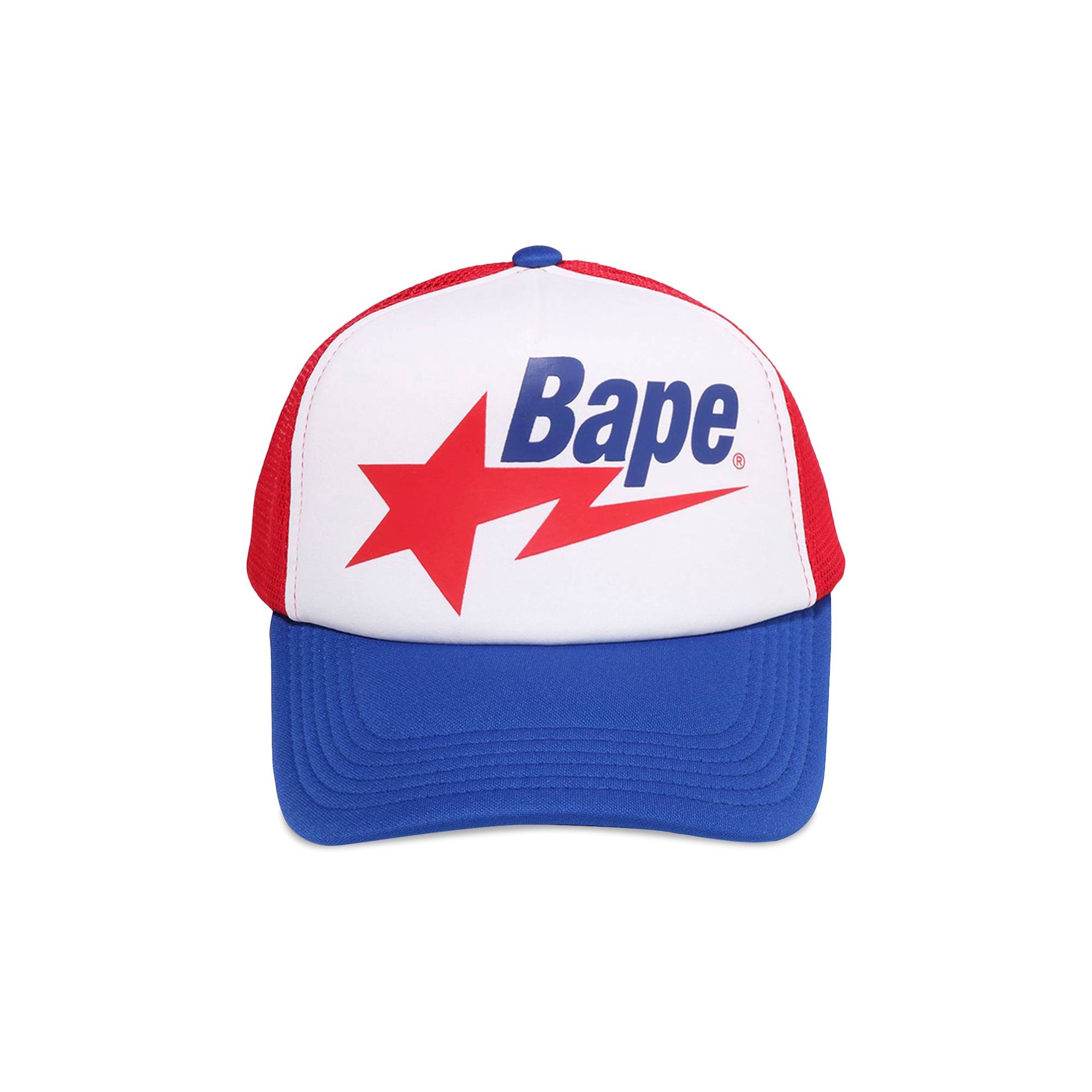 BAPE Sta Mesh Cap 'Red/Navy' - 1