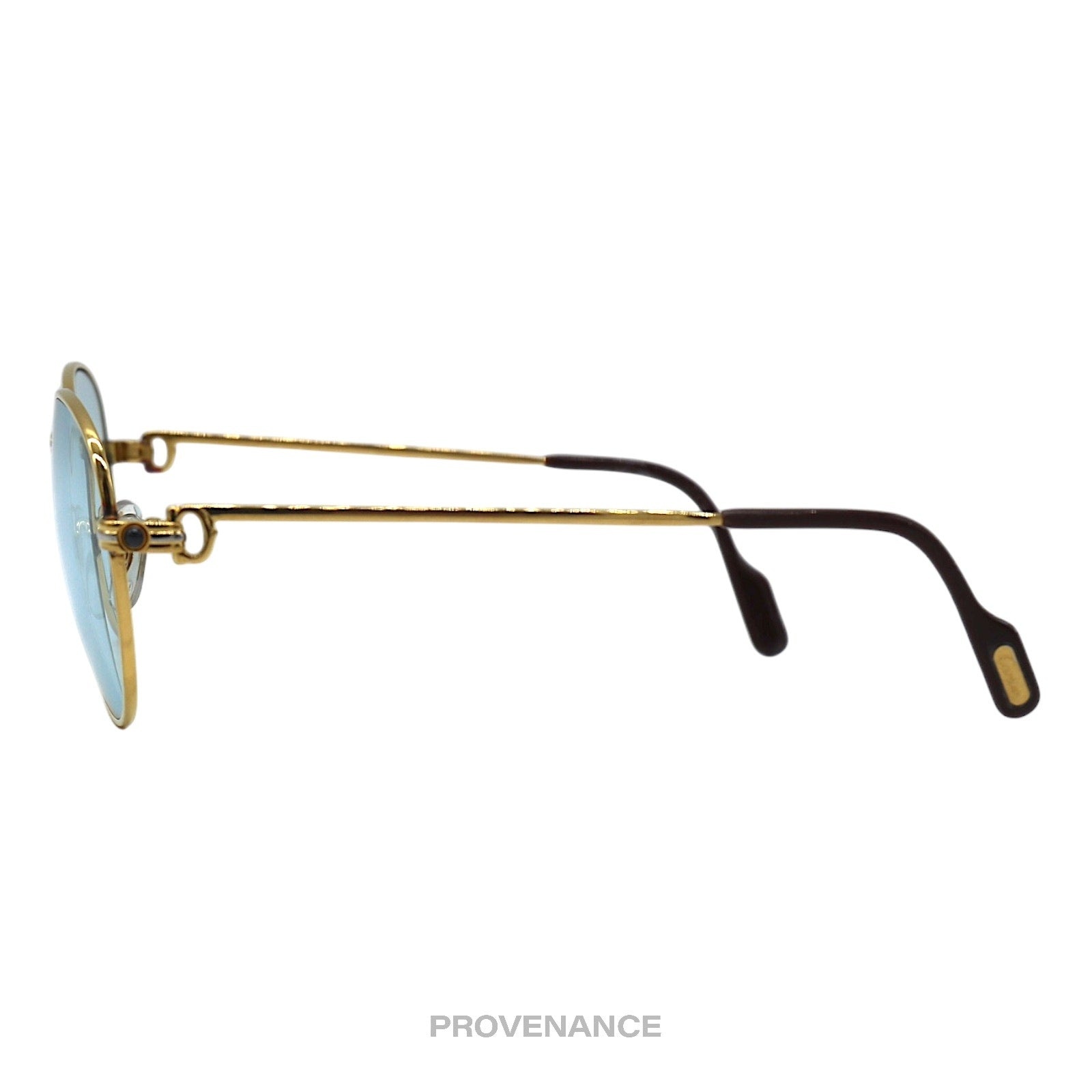 Cartier Saphir Vintage Sunglasses - Gold/Blue - 6