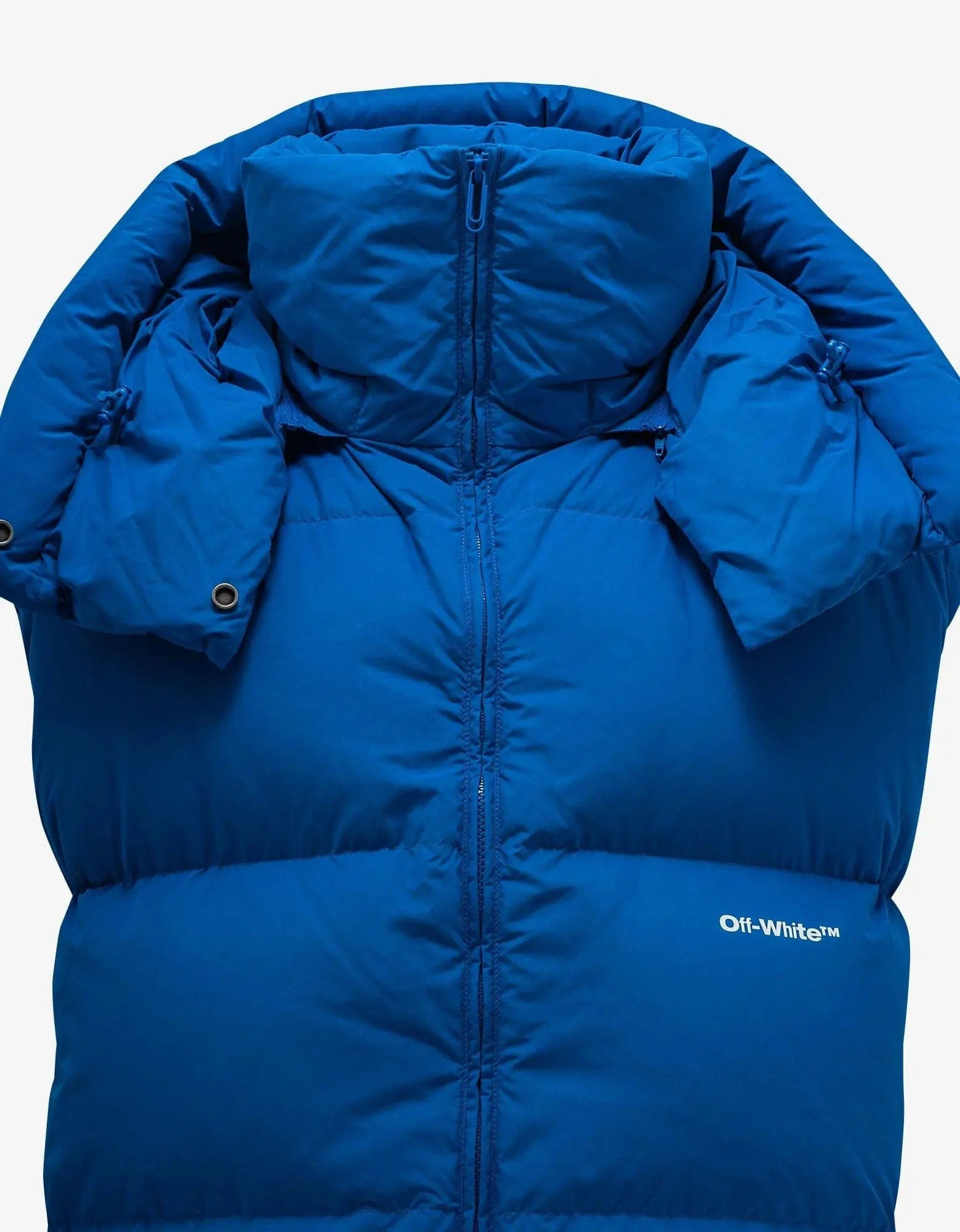 Off-White Blue Bounce Hooded Down Gilet - 3