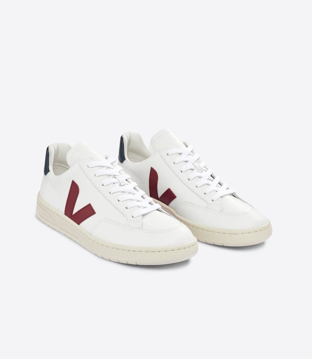 V-12 LEATHER WHITE MARSALA NAUTICO - 2