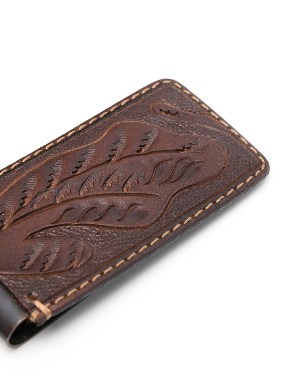 Western leather money clip - 2