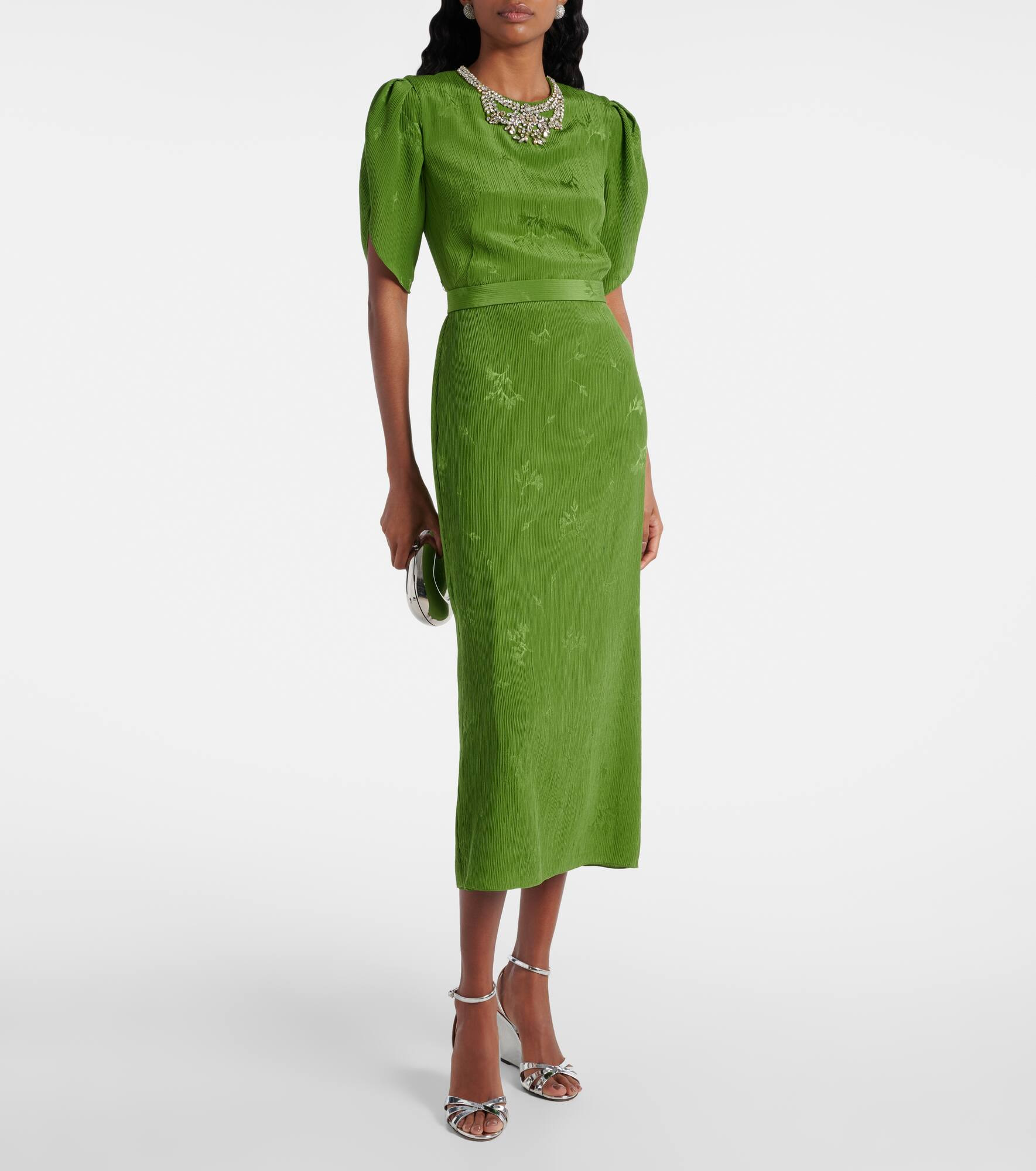 Embellished jacquard cocktail dress - 2