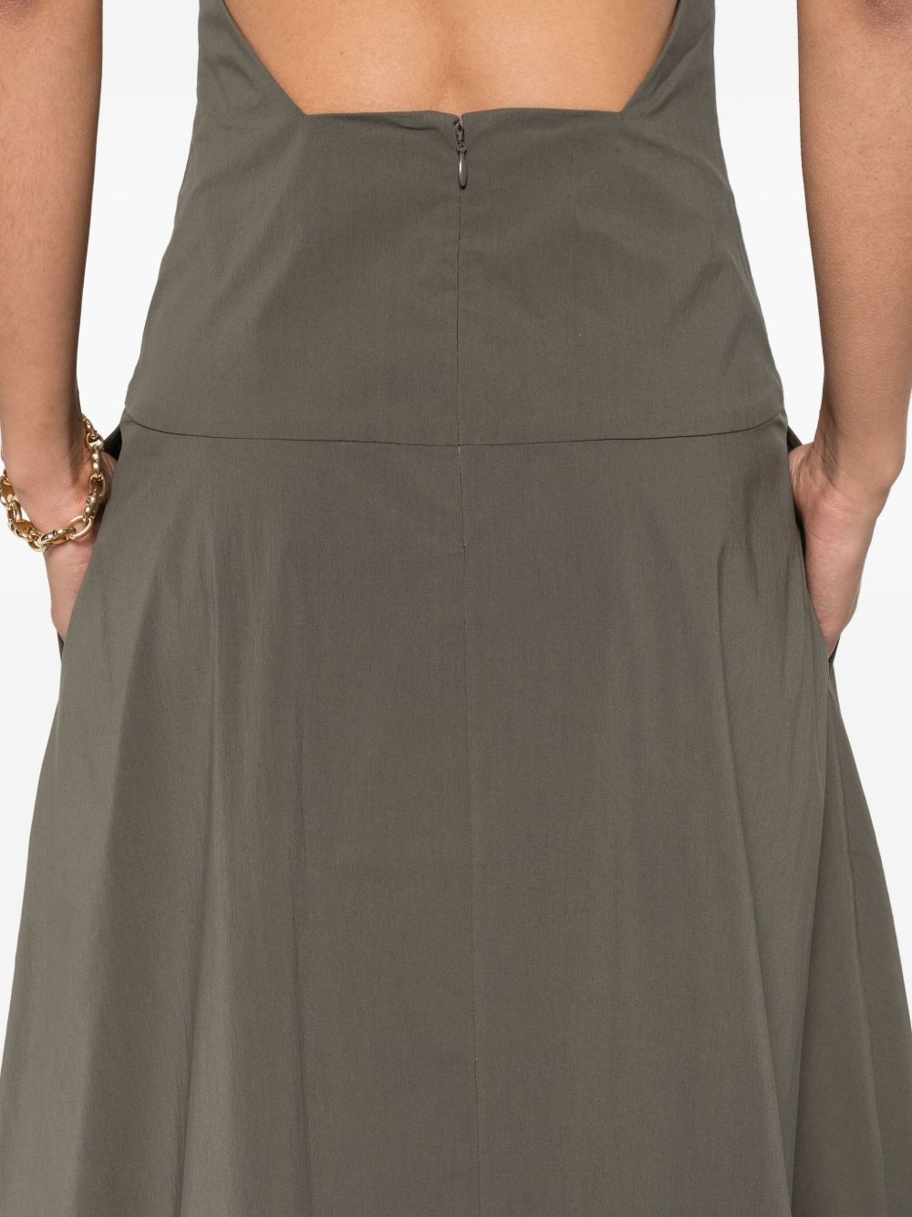 halterneck sleeveless maxi dress - 5