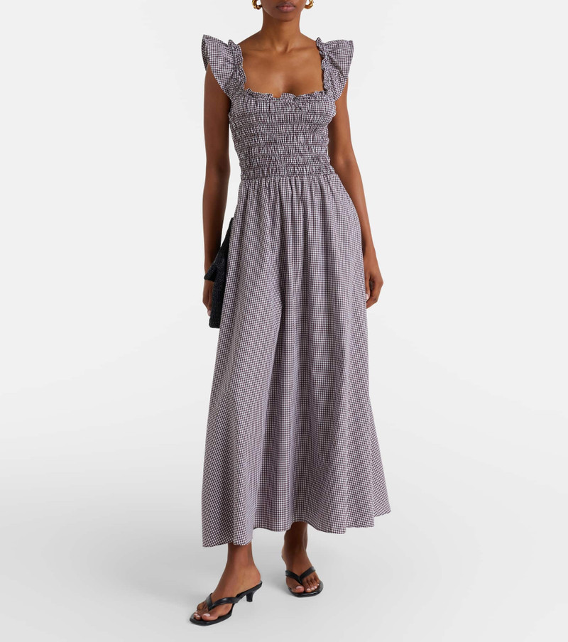 FAITHFULL Eudora gingham cotton-blend maxi dress outlook