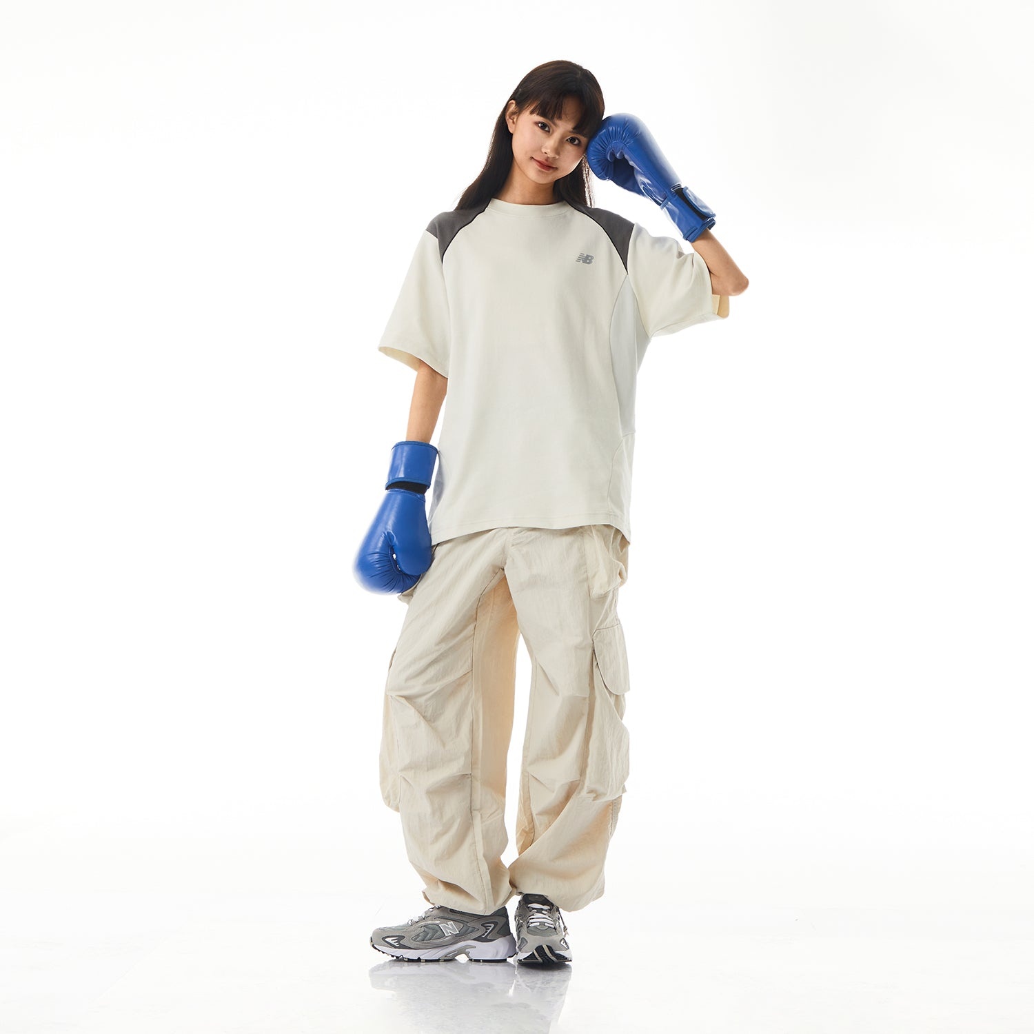 New Balance x LiangDong Color Block T-Shirt 'White' NEE17113-WT - 4