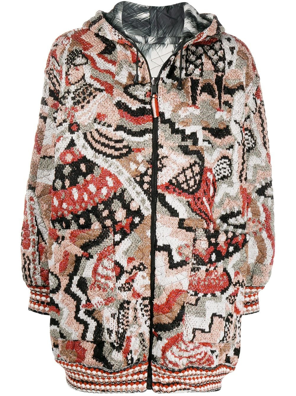 reversible quilted knit coat - 1