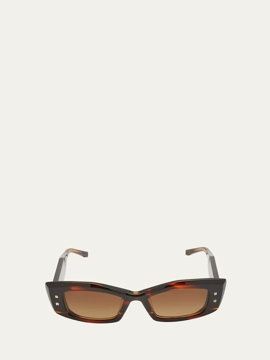 Quattro Acetate & Titanium Cat-Eye Sunglasses - 1