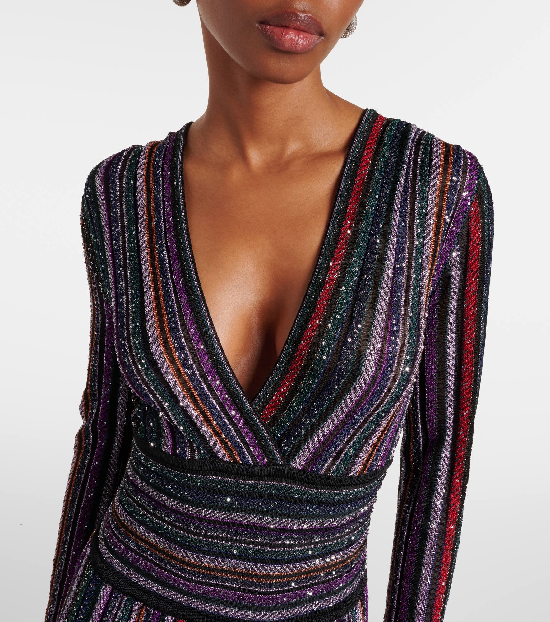 Sequined striped gown - 4