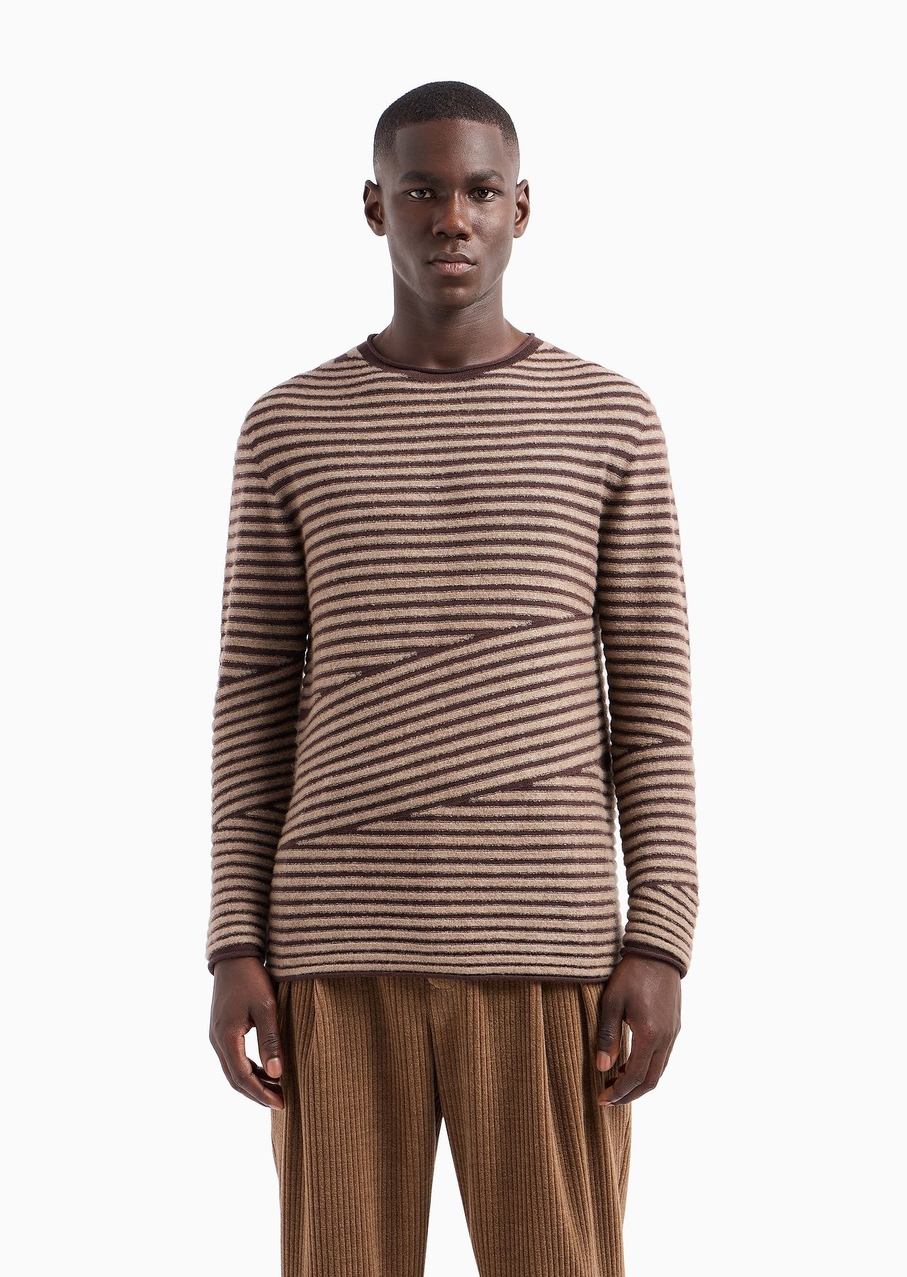 Crew-neck jumper in virgin wool, cashmere and bouclé silk - 2