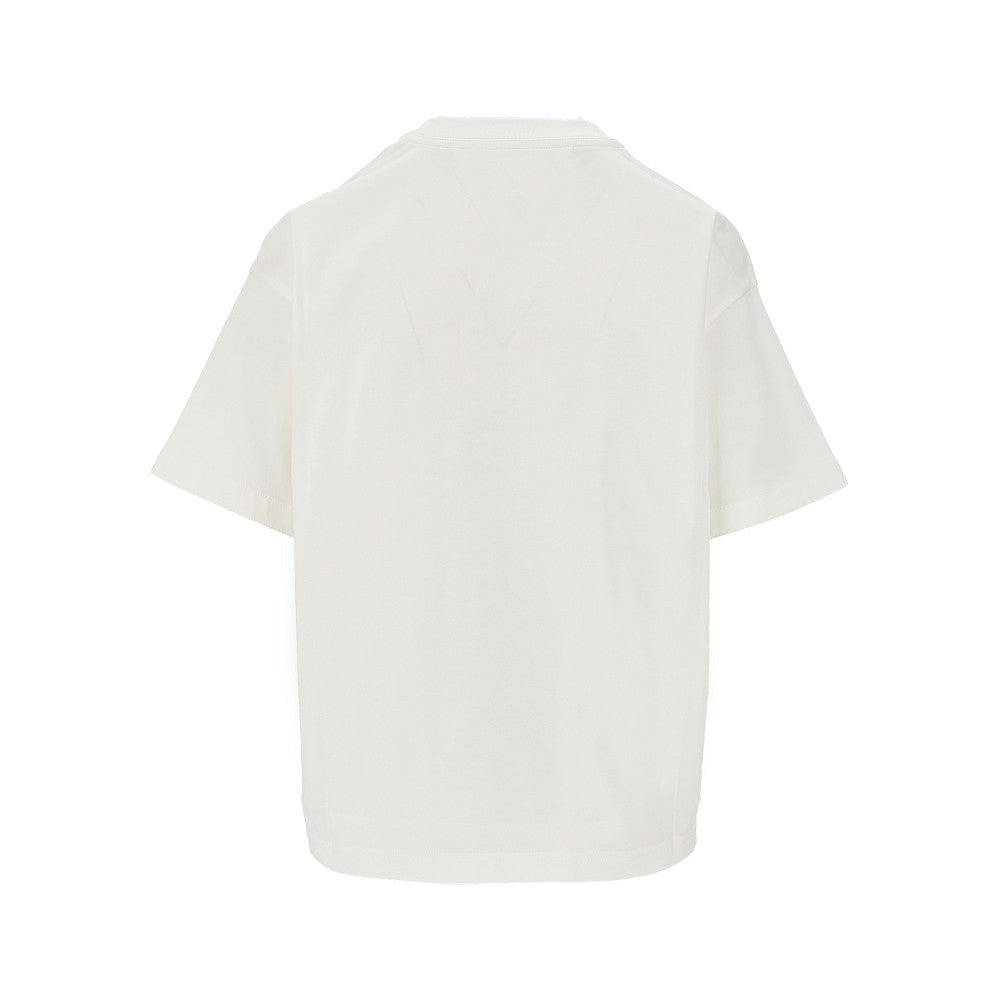 PIMA COTTON T-SHIRT WITH SUEDE PATCH - 3
