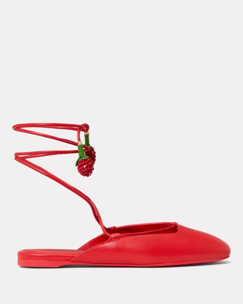 Eloise Ankle Wrap Mule Flat - 1