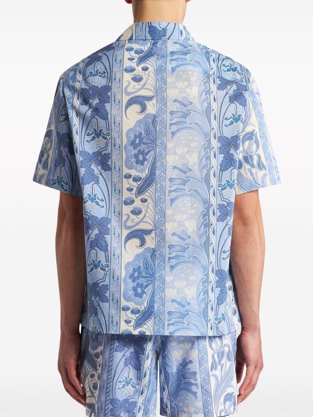 floral-print bowling shirt - 4