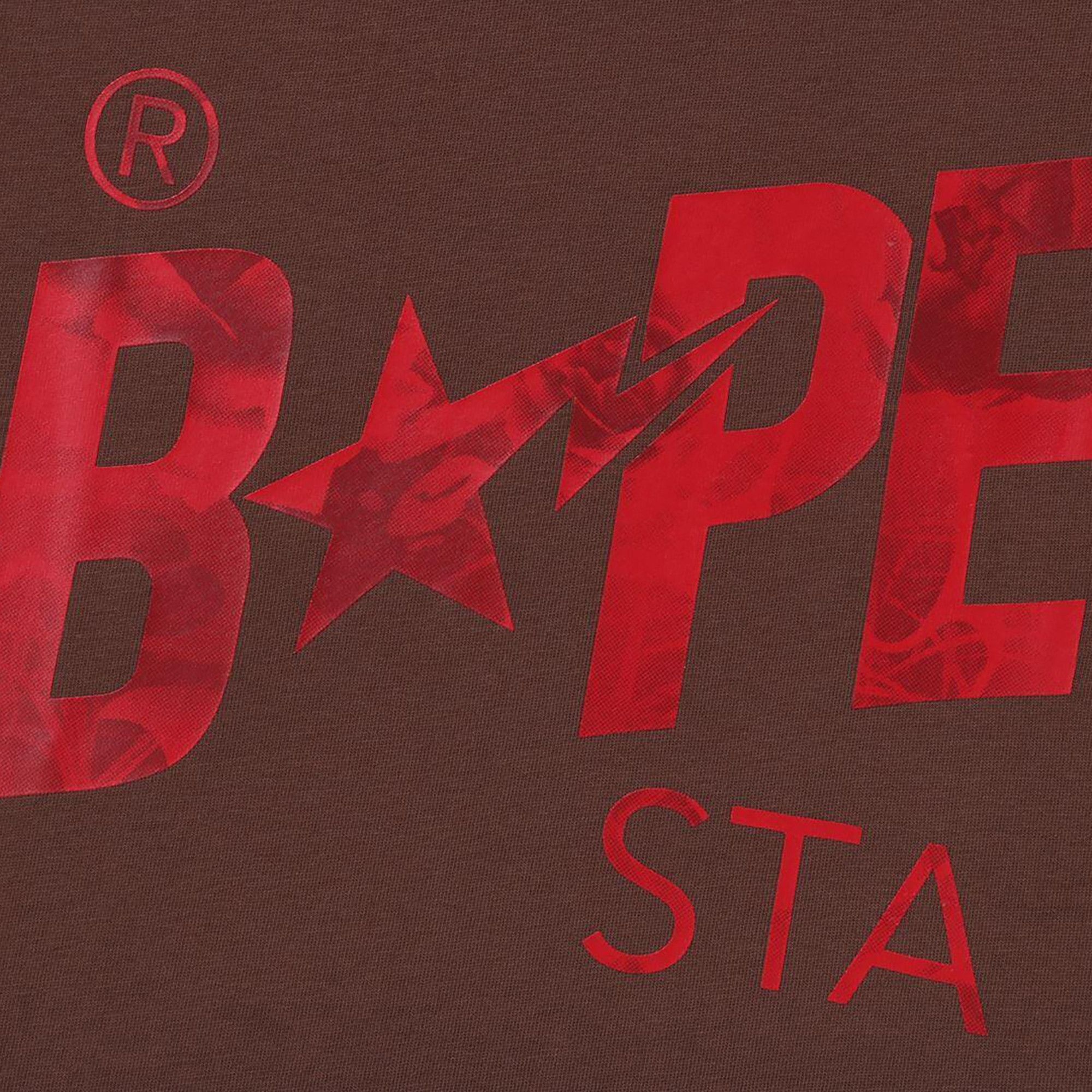 BAPE Floral Solid Camo Bape Sta Logo Relaxed Fit Tee 'Brown' - 3