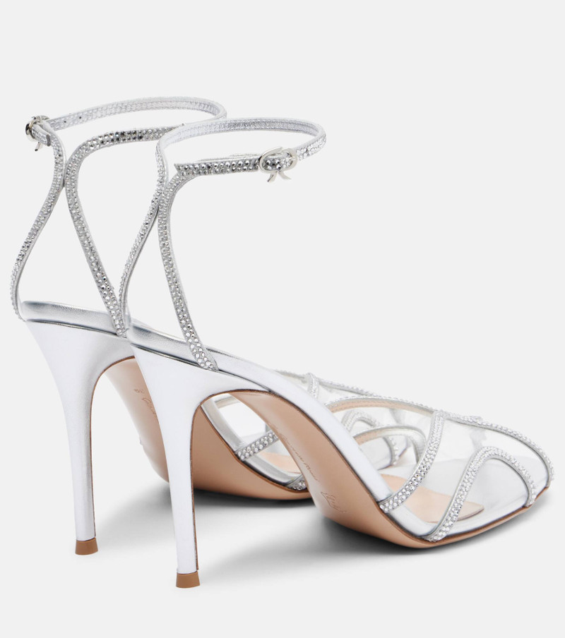 Isabel 95 embellished suede and PVC sandals 2