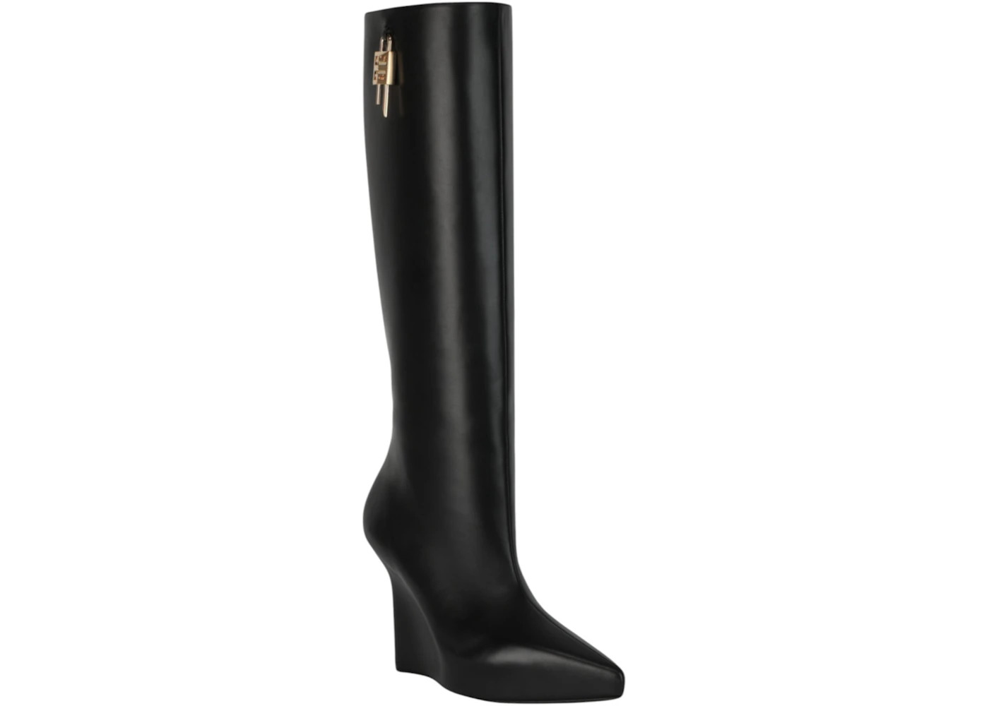 Givenchy G-Lock Knee-High Wedge Boots Black (Women's) - 2