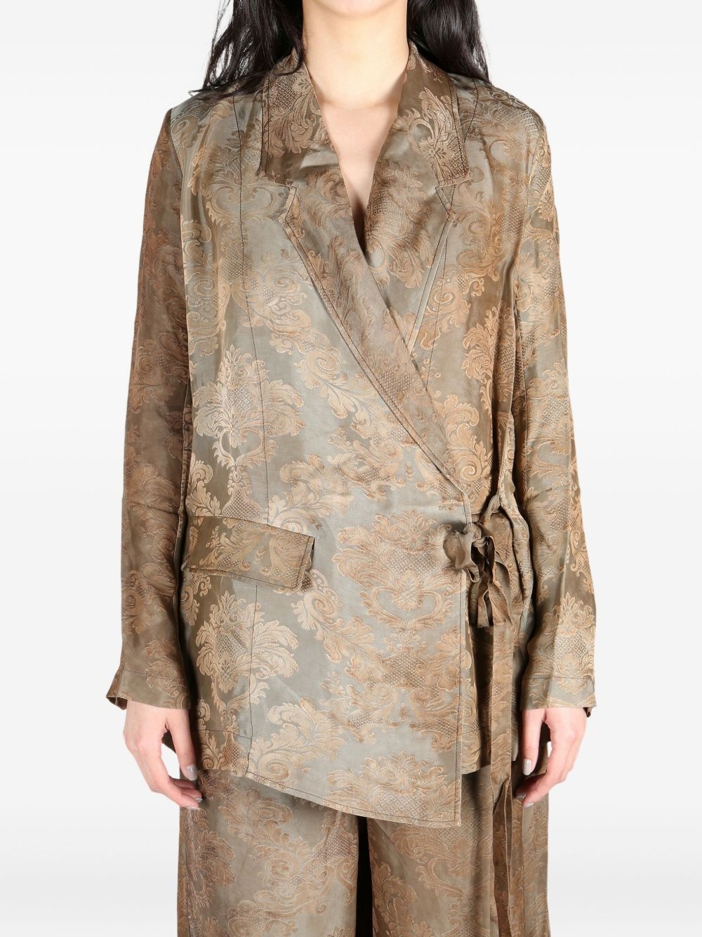 Khloe brocade wrap blazer - 3