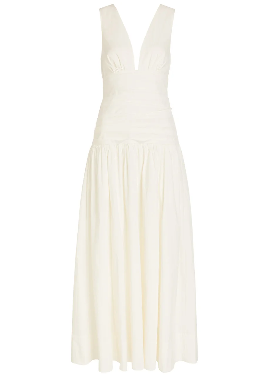 Shona Joy Campbell Gathered Cotton-blend Maxi Dress - 1
