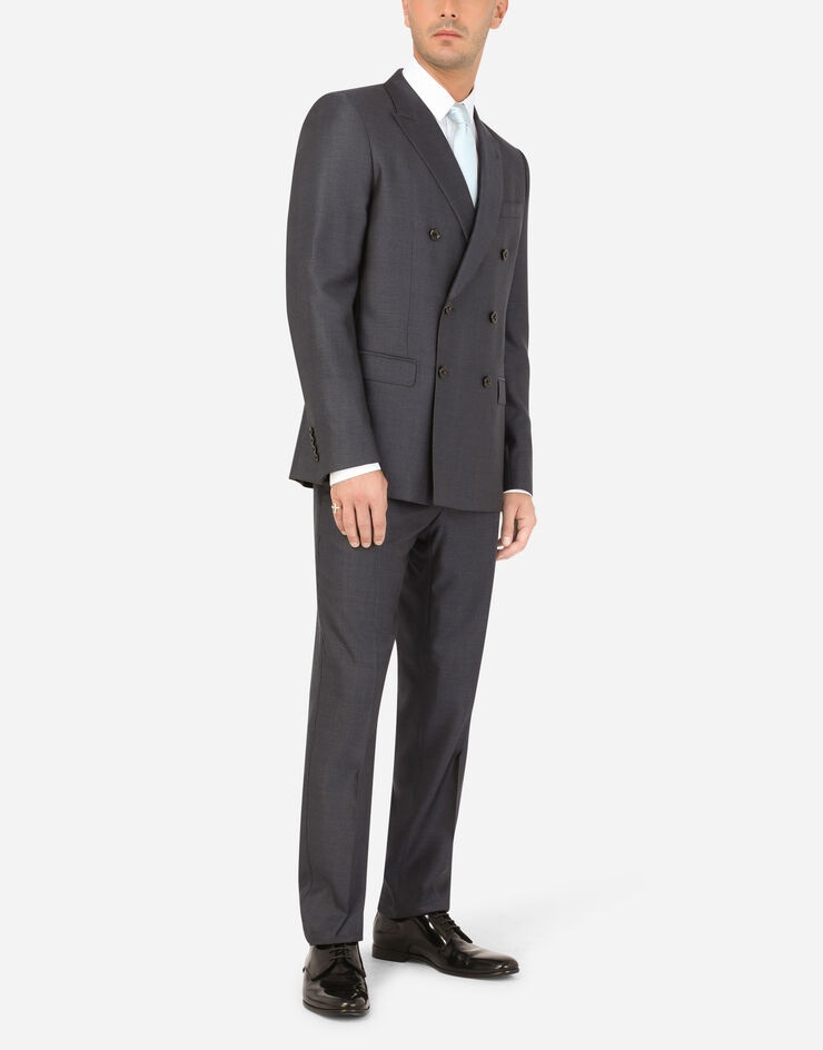 Double-breasted wool and silk Martini-fit suit - 9