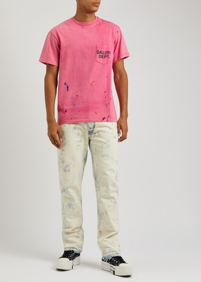 GALLERY DEPT. Paint-splattered logo cotton T-shirt outlook