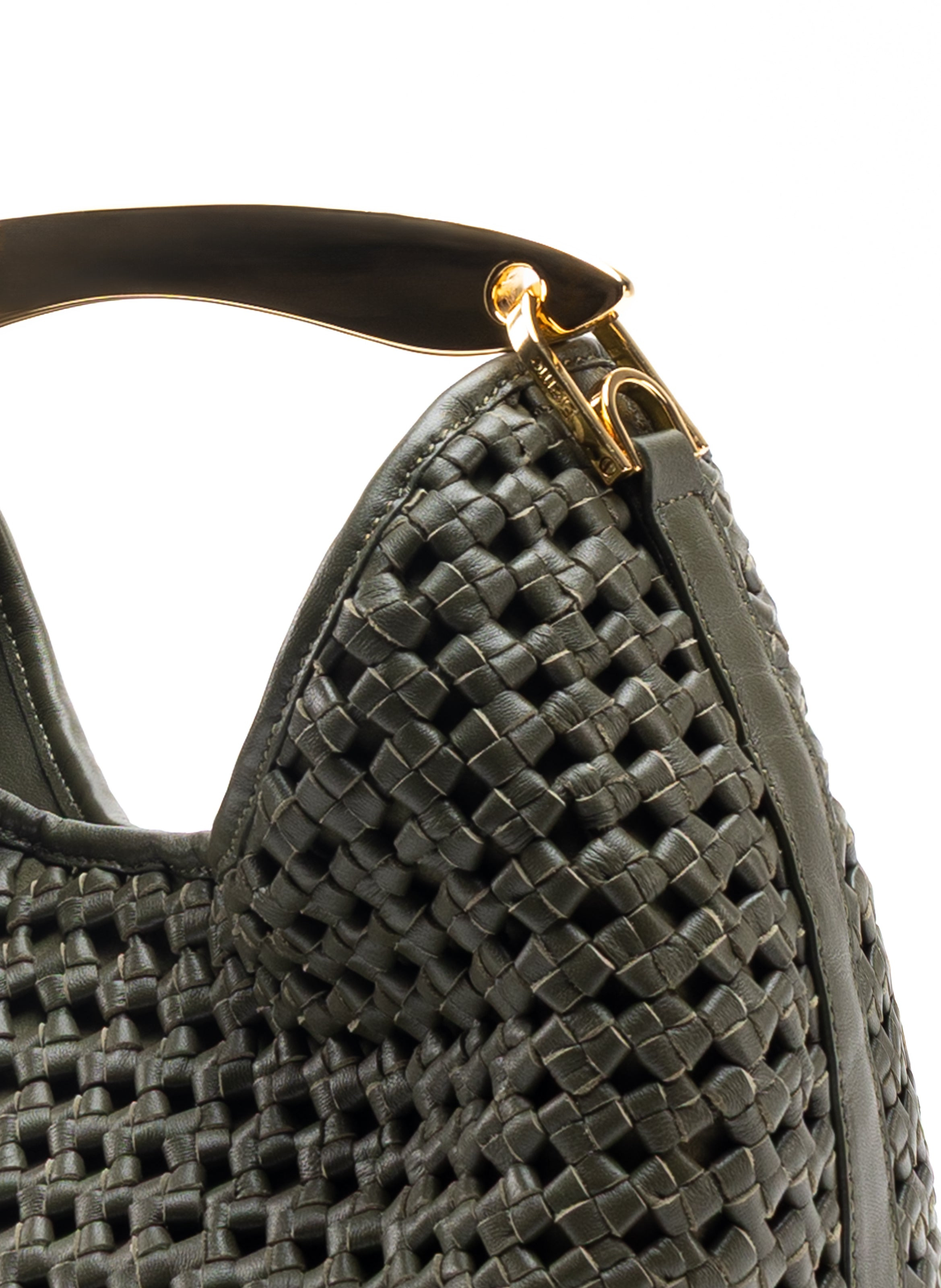 Boomerang Woven Leather Olive Green - 4