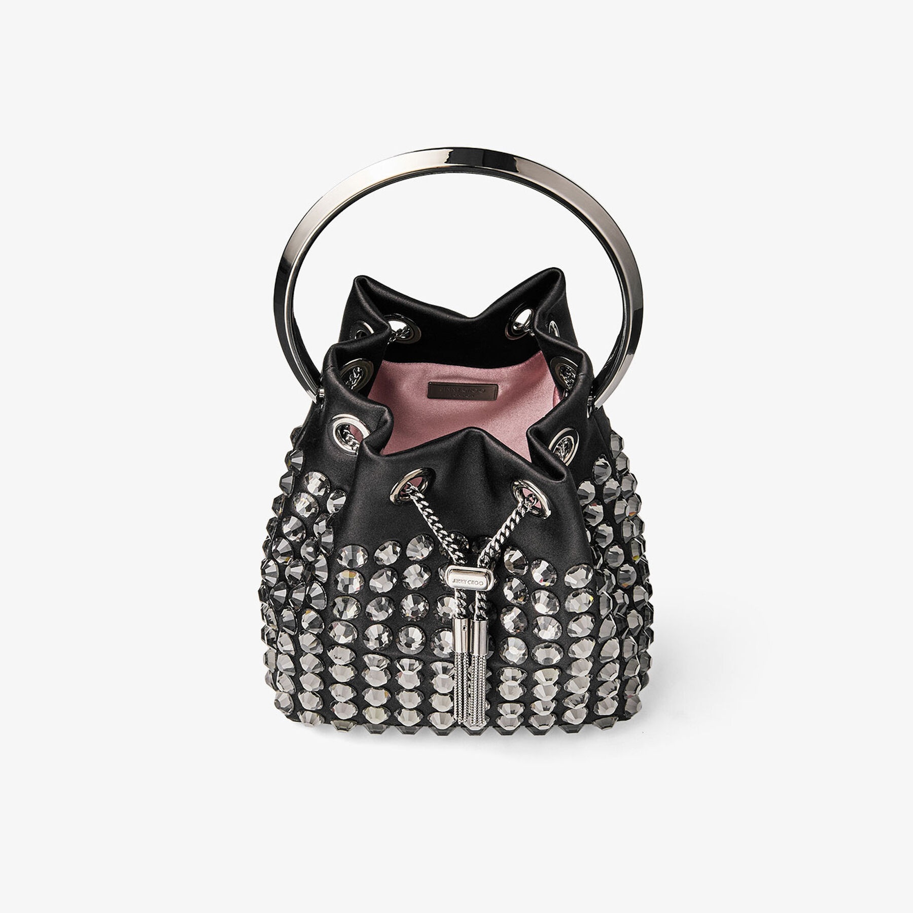 Bon Bon
Black Satin Crystal Bag - 4