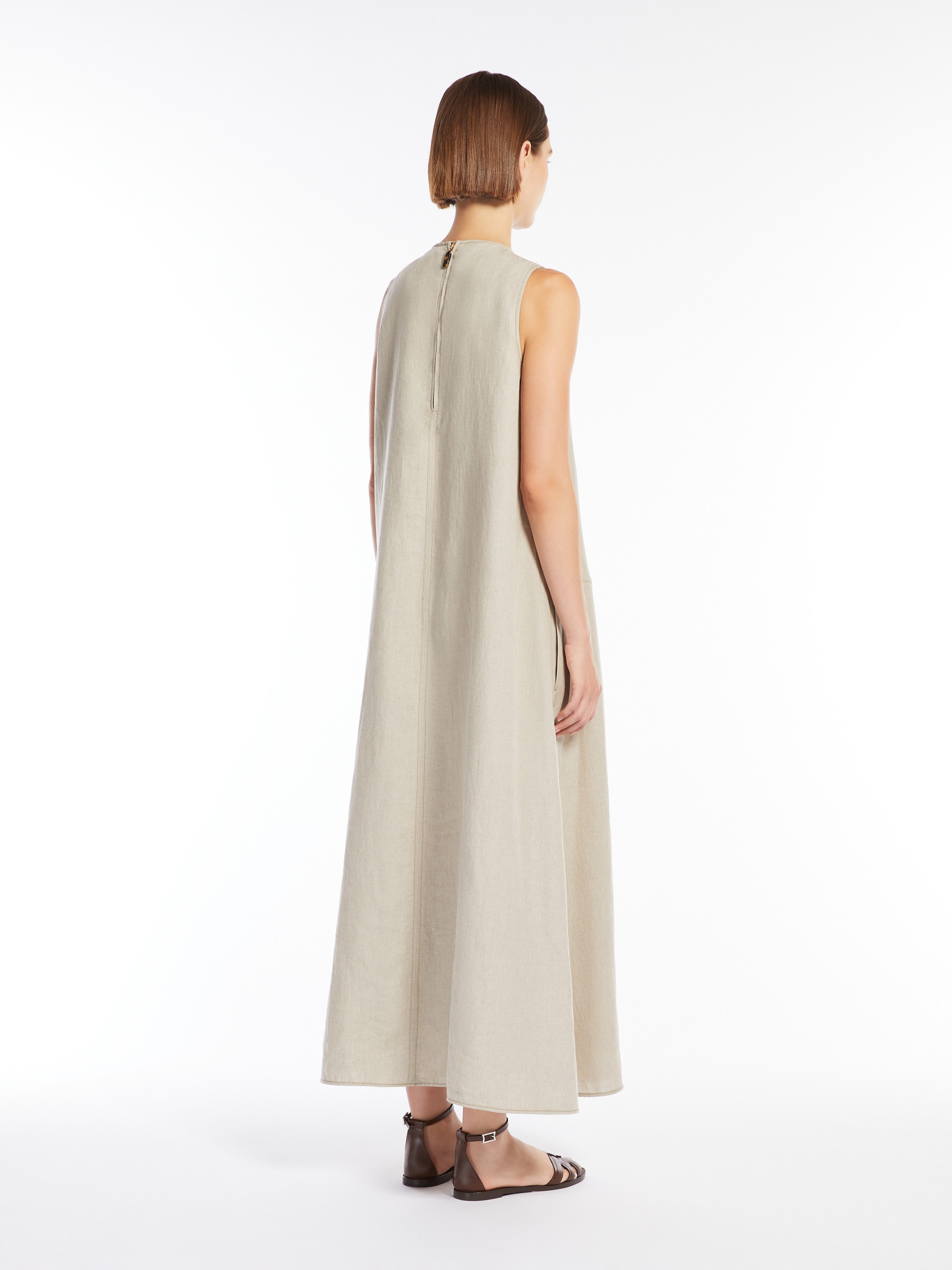 SIMEONE Flared linen dress - 4