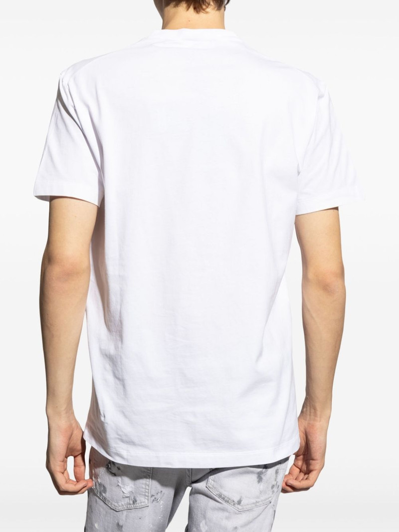 logo-stamp cotton-blend T-shirt 4