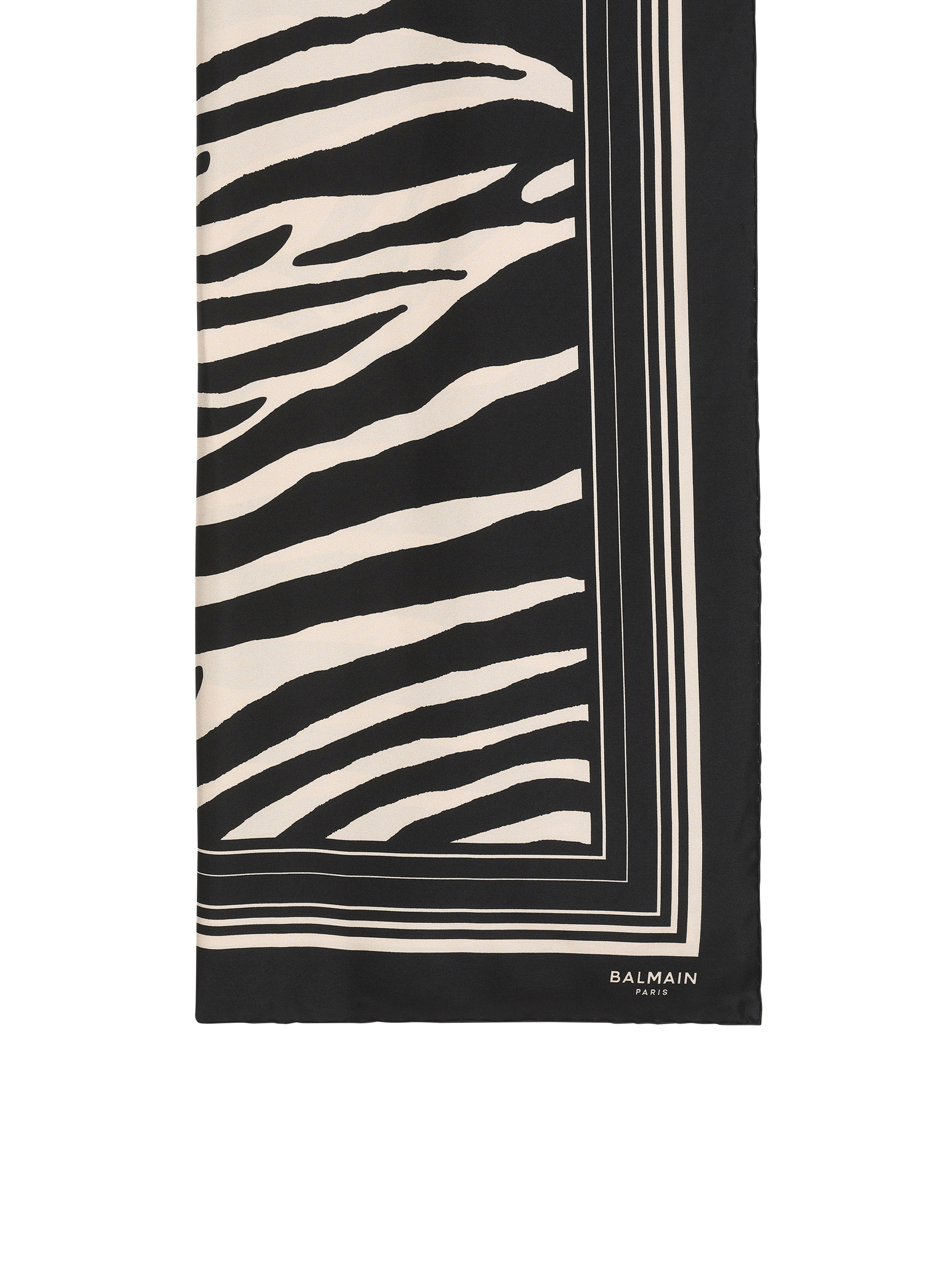 Zebra print silk scarf - 1