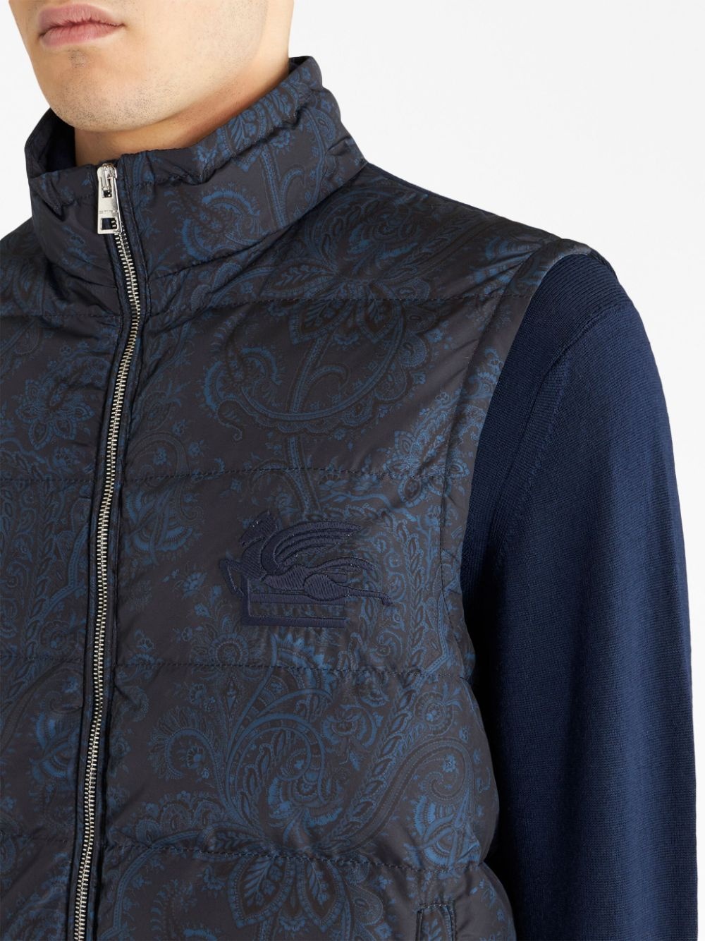 paisley-print padded gilet - 4