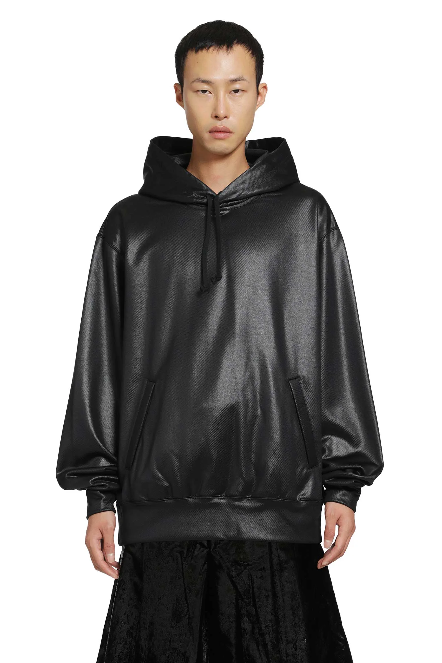 Coated Cotton Hoodie - 1