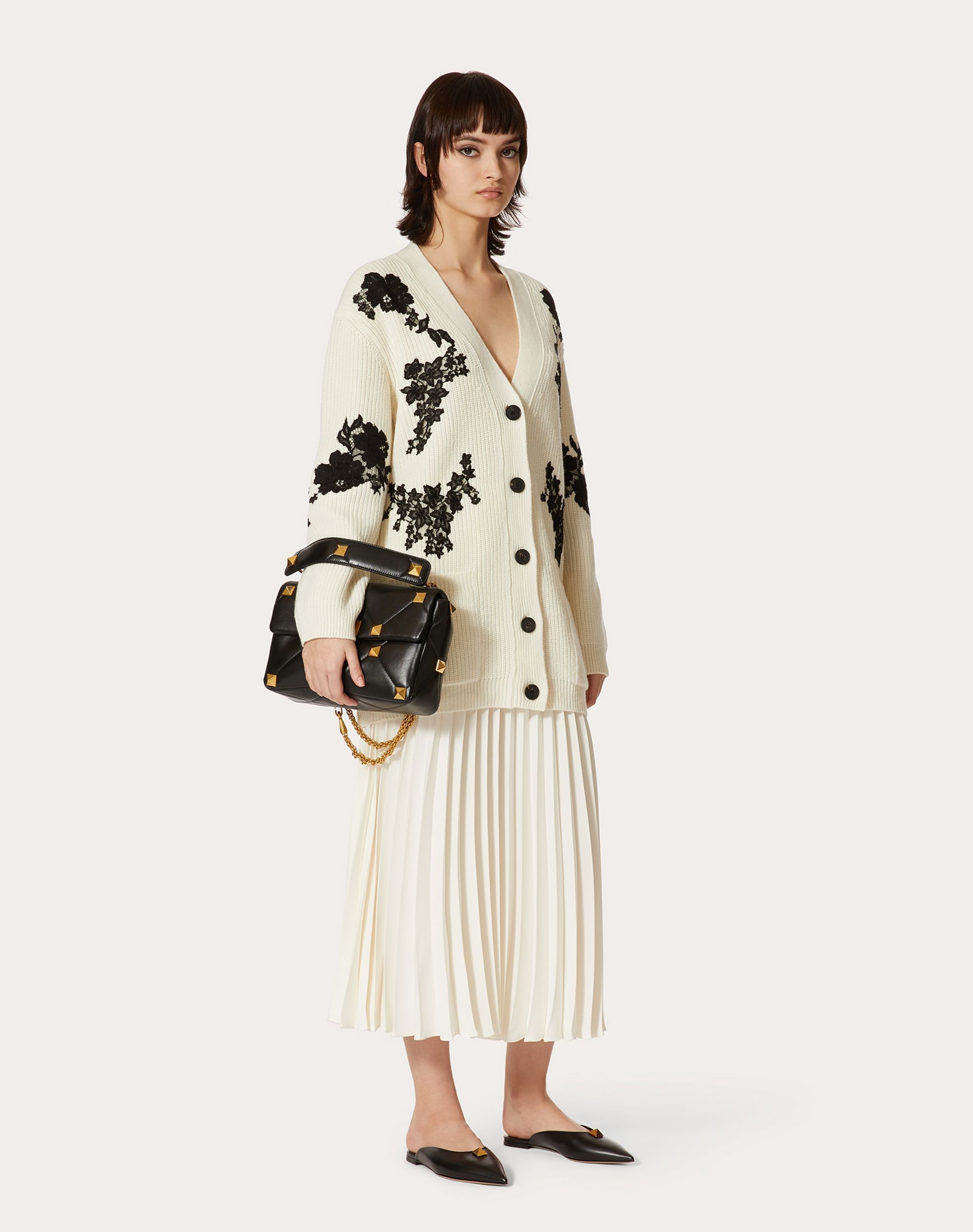 CASHMERE WOOL AND LACE CARDIGAN - 2