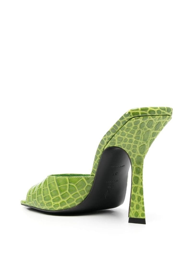 Anais 110mm crocodile-effect sandals - 3