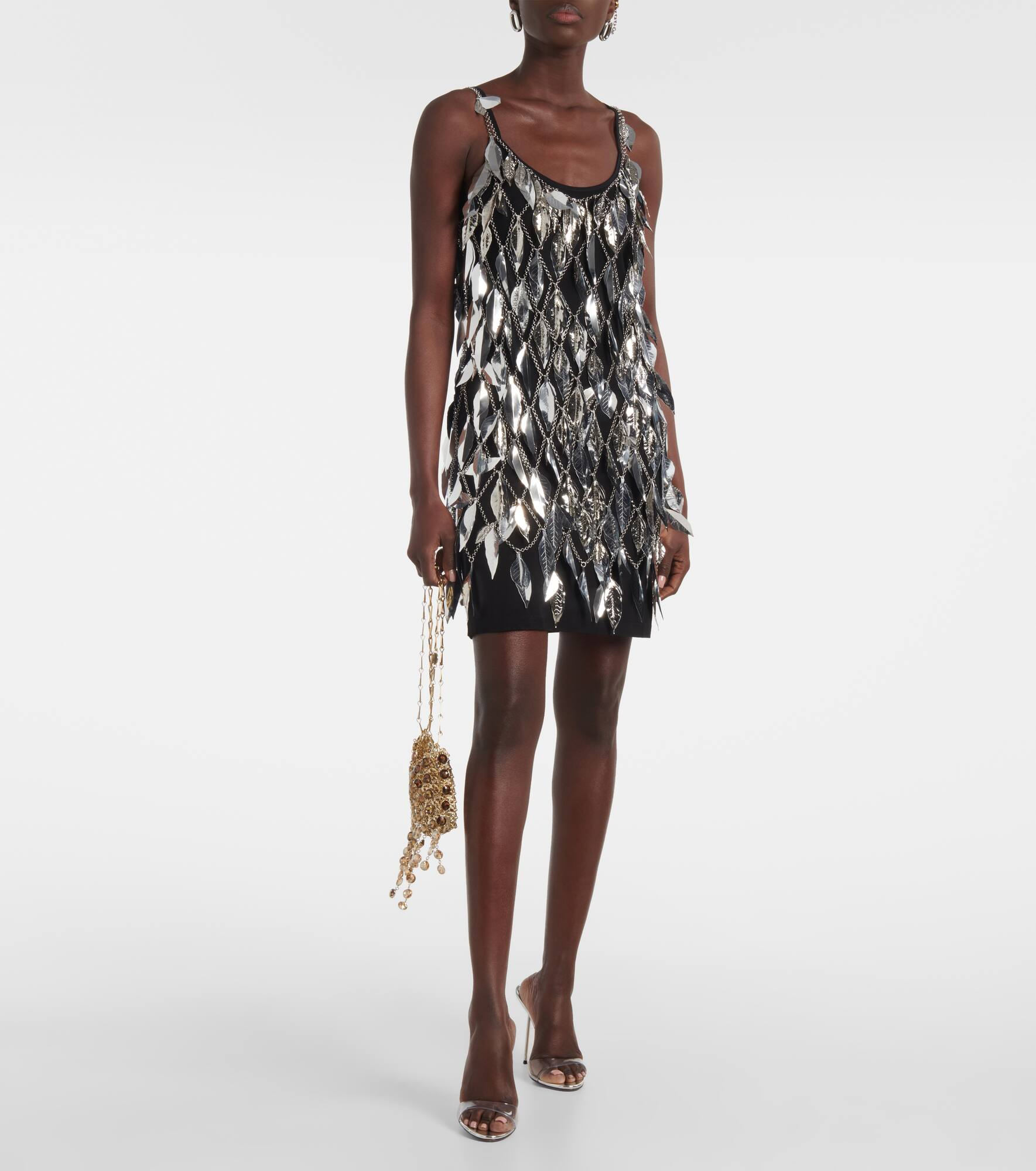 Chain-detail embellished minidress - 2