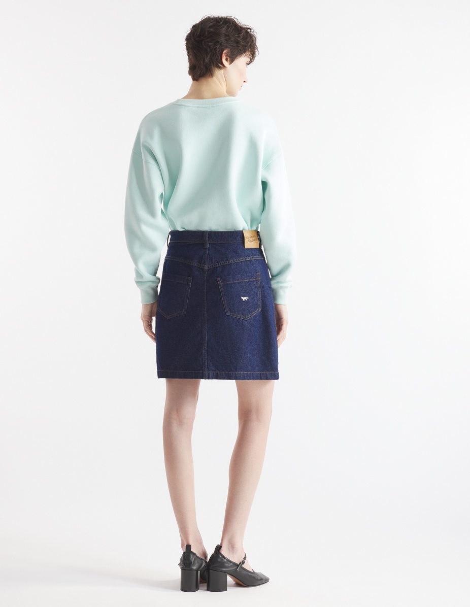 BUTTONED DENIM MINI SKIRT - 5