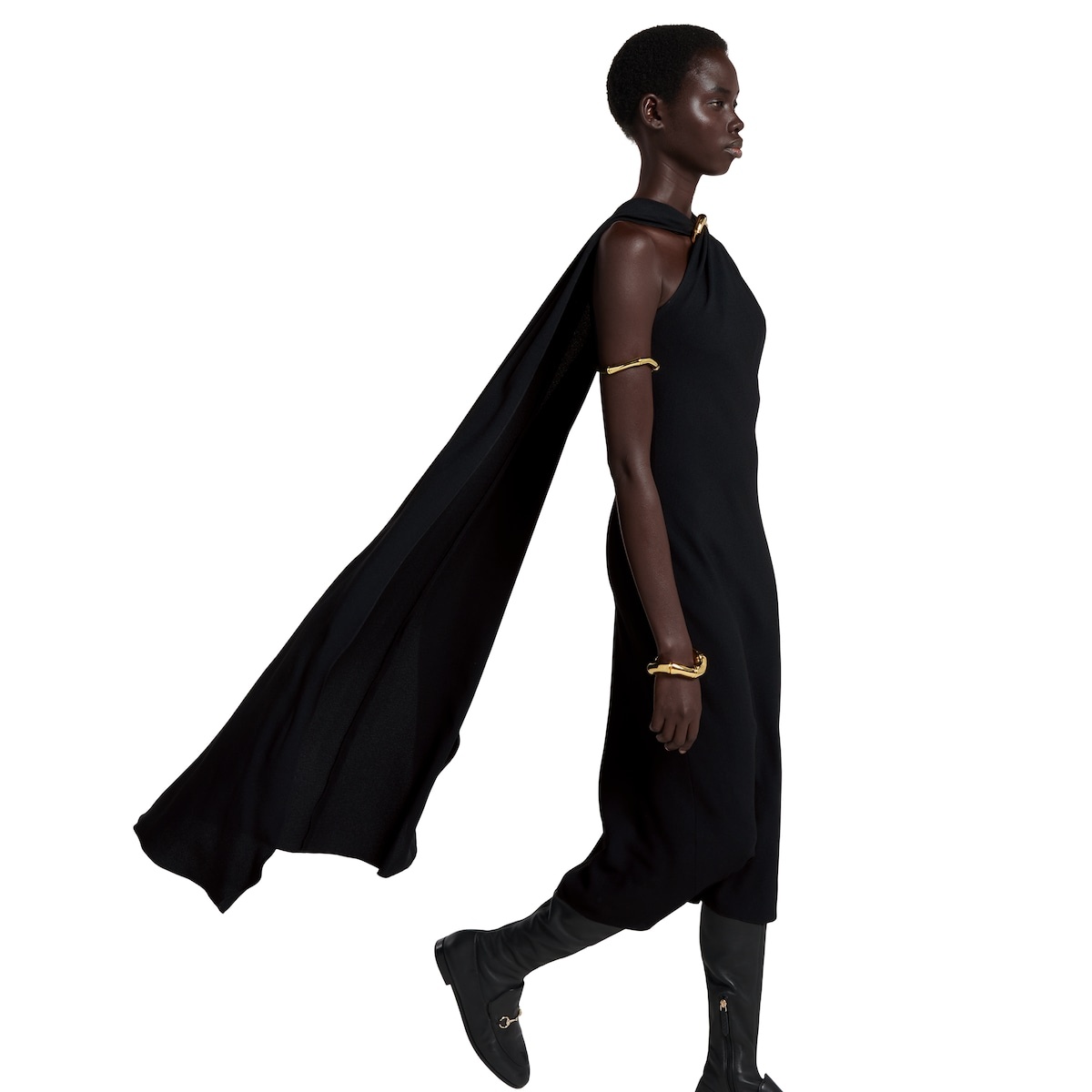 Acetate blend fabric evening dress - 5