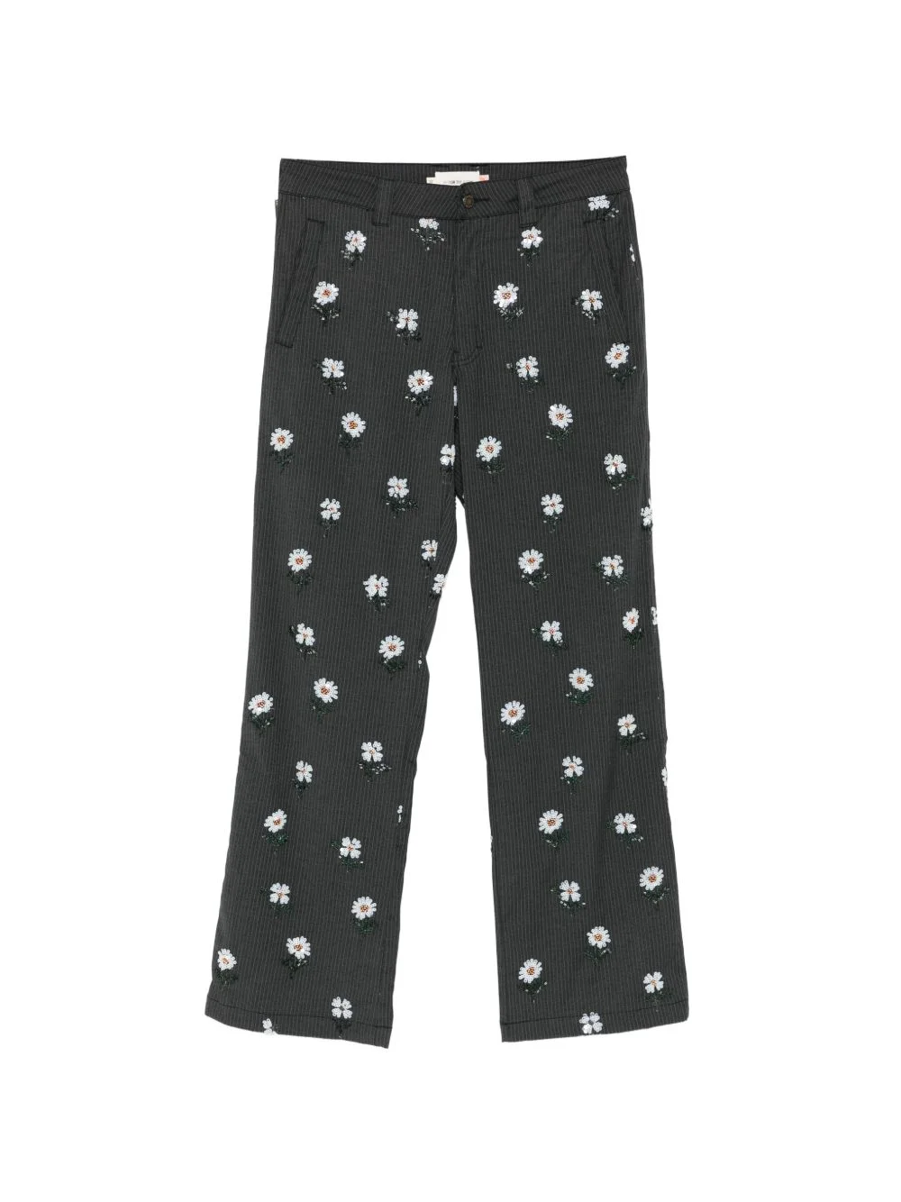 sequin-embellished straight-leg pants - 1