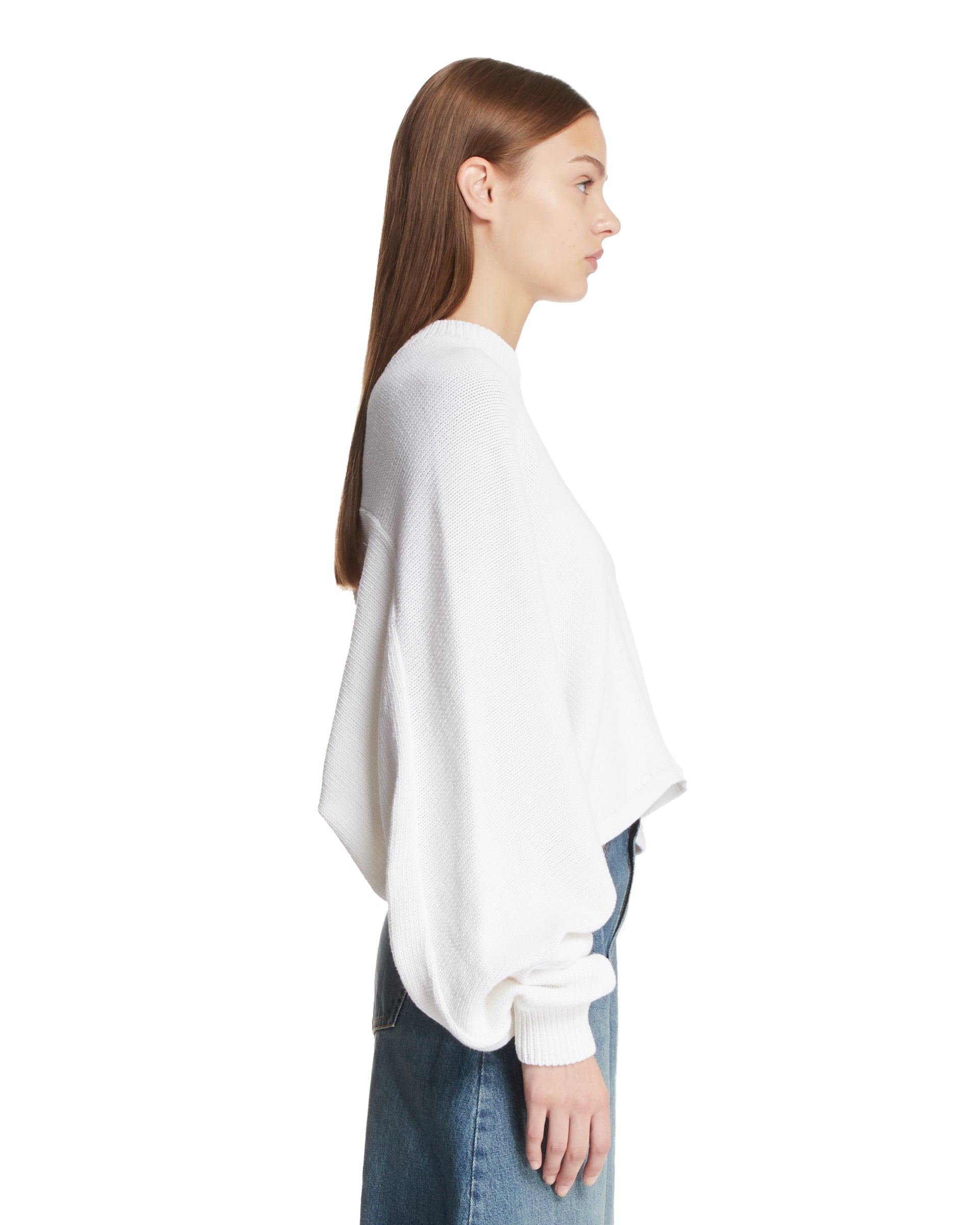White Backless Sweater - 5