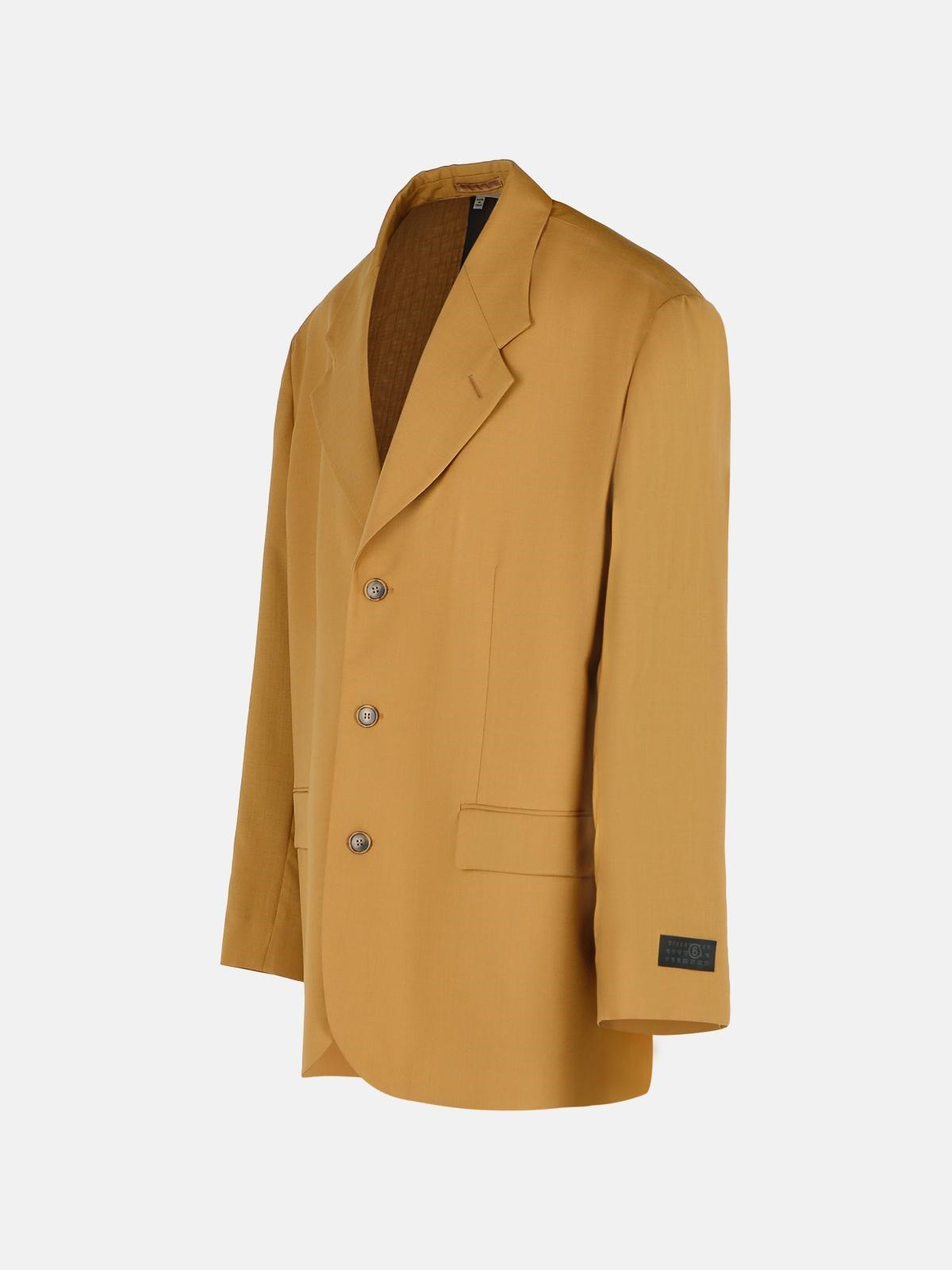 BEIGE WOOL BLAZER - 2