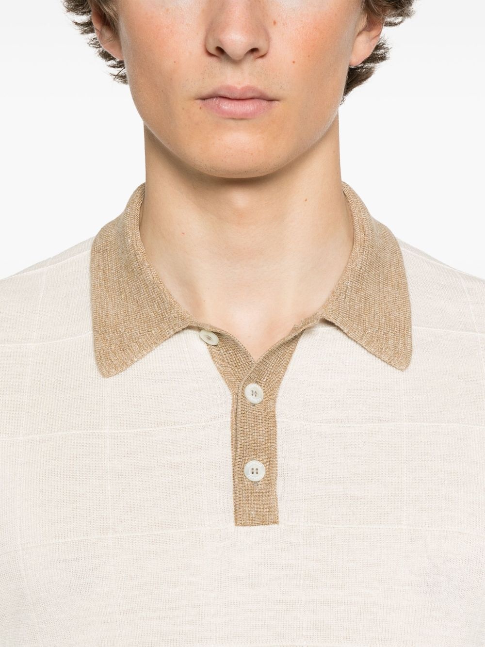 textured polo shirt - 4