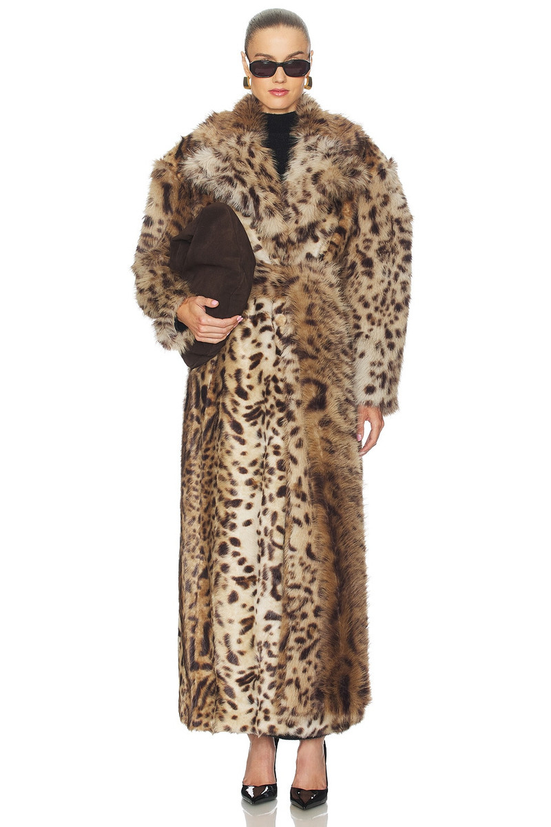 Kassel Faux Fur Lynx Long Coat 1