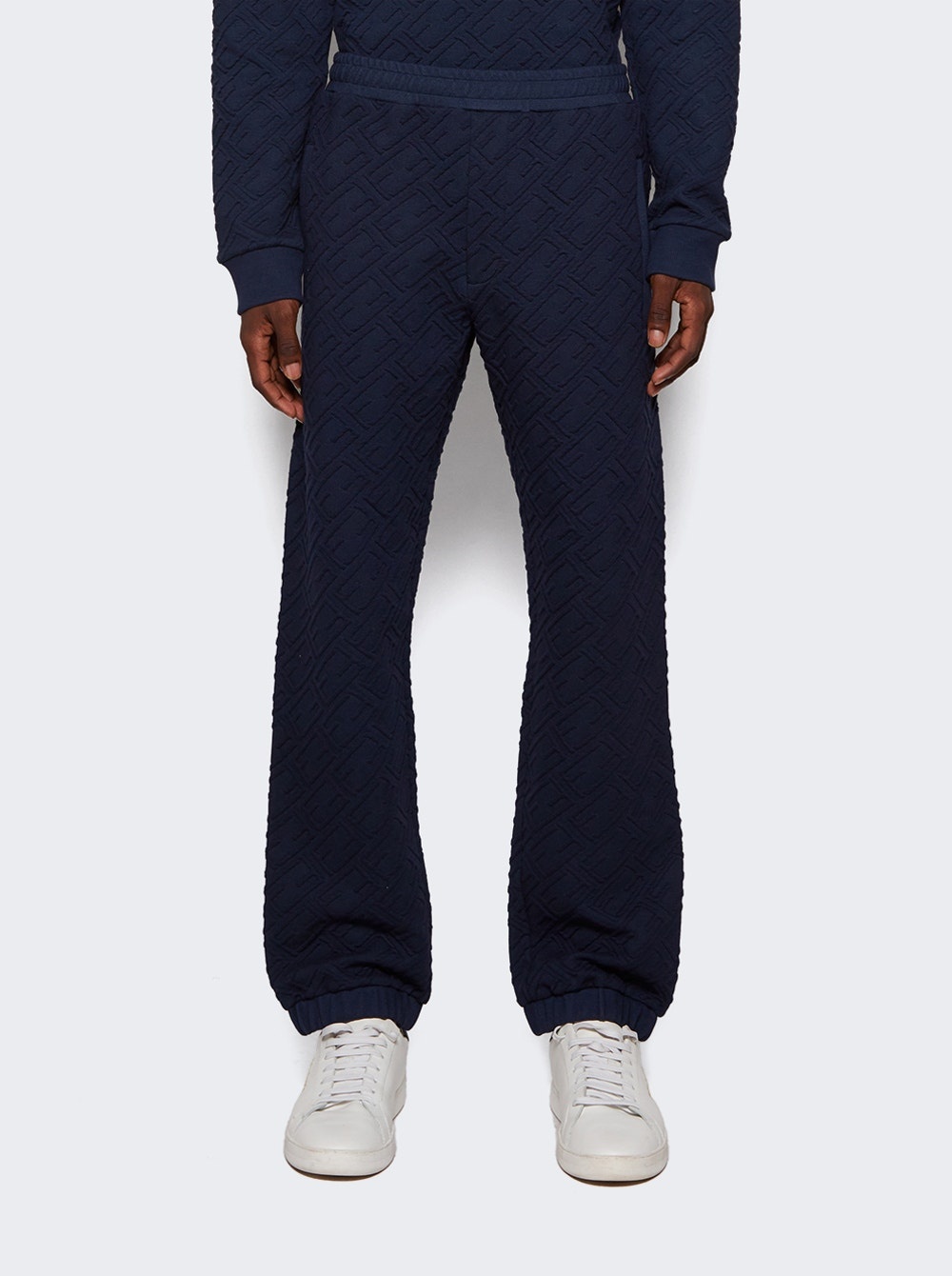 Embossed Jersey Sweatpants Navy - 3