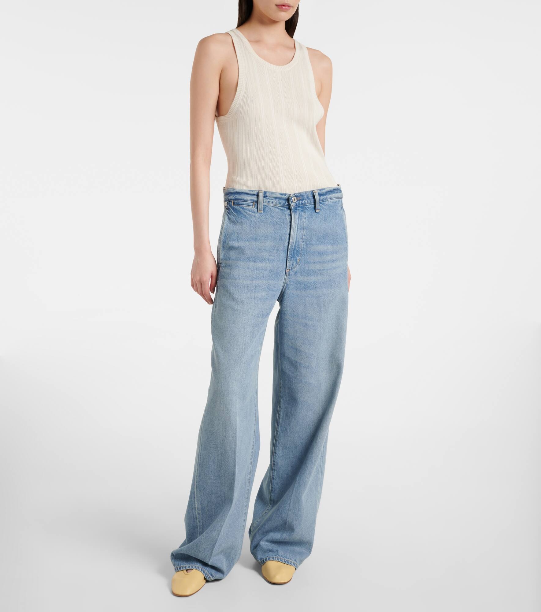 Ayla mid-rise wide-leg jeans - 7