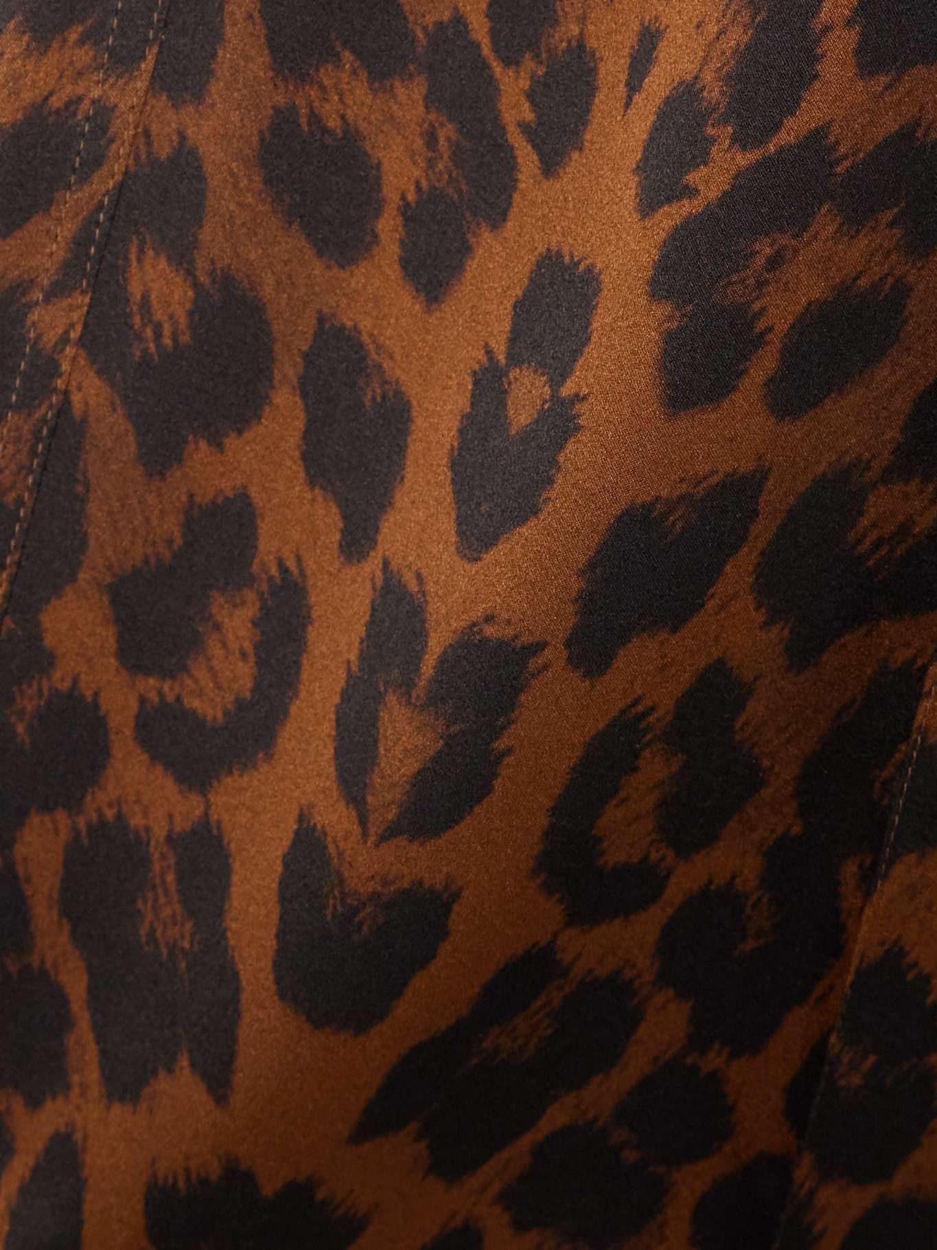 Jacquard-trimmed leopard-print silk-blend satin wide-leg pants - 4