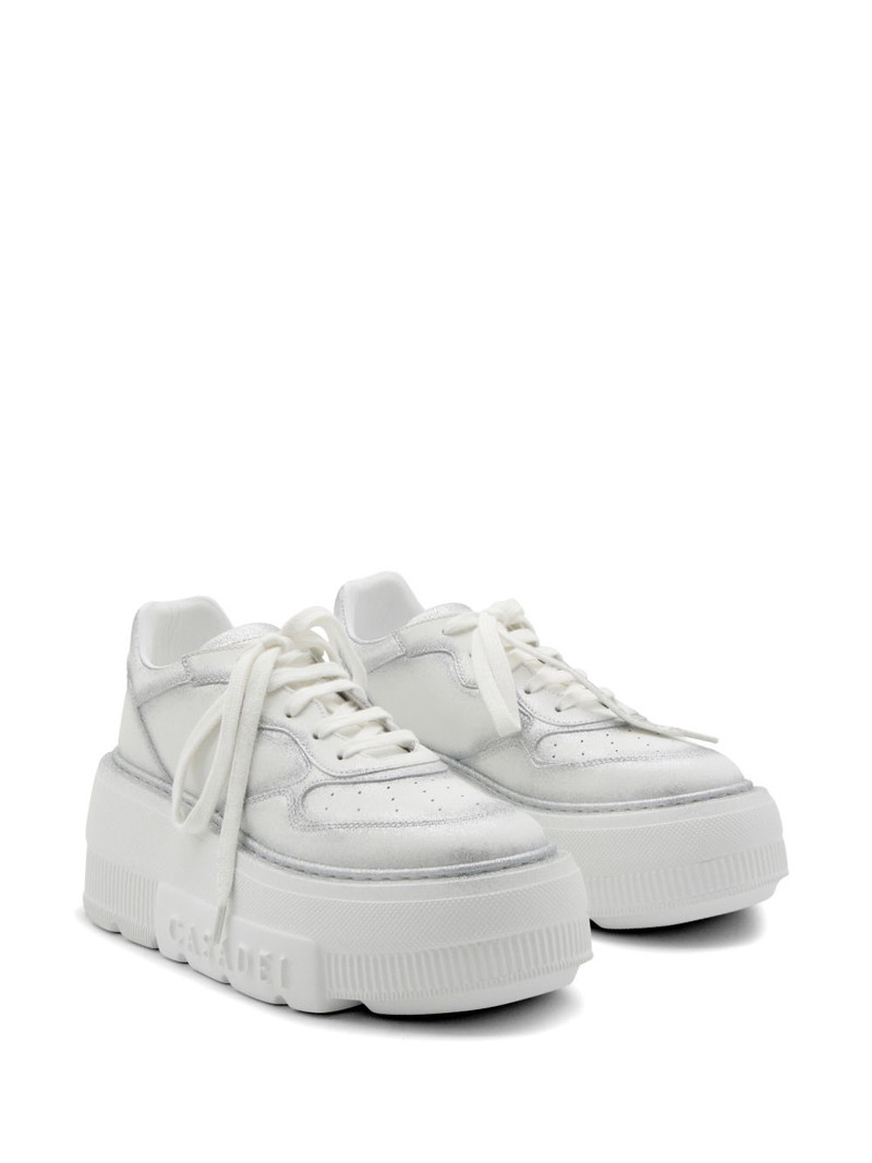 CASADEI glitter-effect leather sneakers outlook