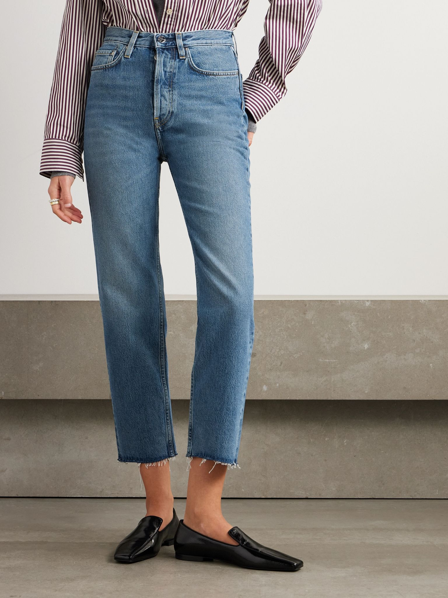 + NET SUSTAIN Classic Cut high-rise straight-leg organic jeans Mid denim - 3